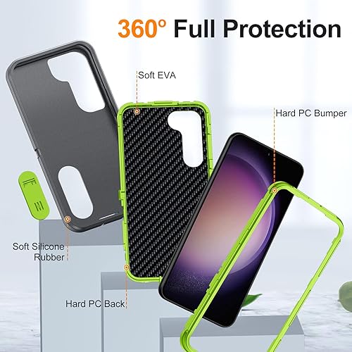 Miniatura 19 de BaHaHoues Funda para Samsung Galaxy S23 Ultra con soporte integrado, a prueba de golpes y caídas de grado militar para Galaxy S23 Ultra 5G
