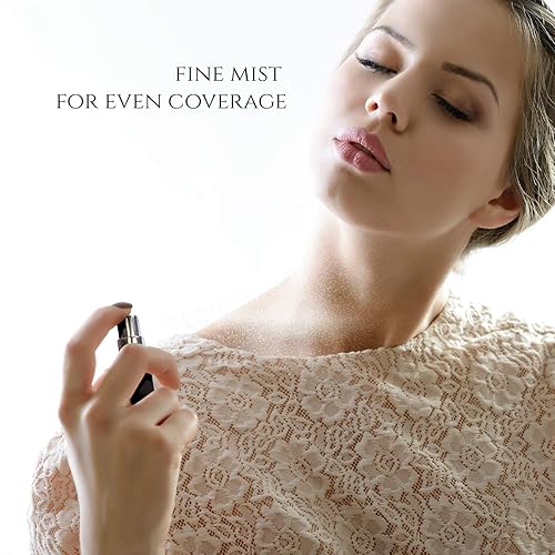 Miniatura 3 de L'AUTRE PEAU Atomizadores de niebla fina de perfume y colonia recargables con exterior metálico e interior de vidrio, tamaño de viaje portátil,