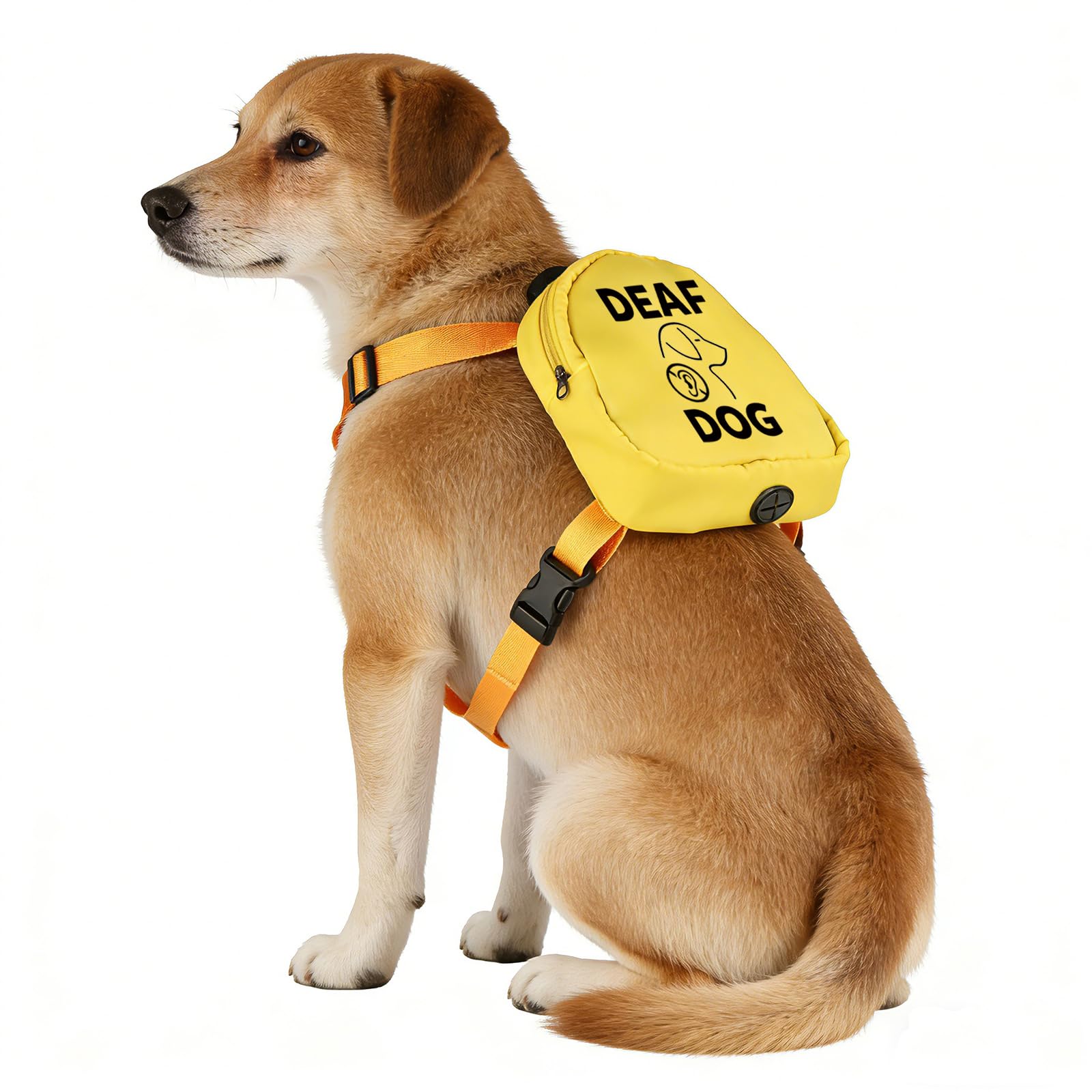 Funny Blind and Deaf Dog Pet Travel Bag I'M DEAF & PARTIALLY SIGHTED Dog Special Needs Dog Backpack (PARTIALLY SIGHTED)