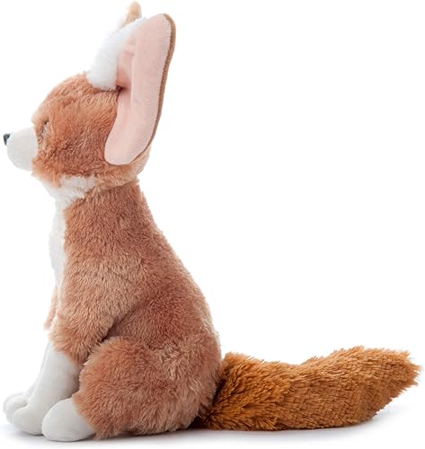Miniatura 6 de The Petting Zoo Fennec Fox - Animal de peluche, regalos para niños, animales salvajes del zoológico Onez, juguete de peluche de zorro Fennec de 12