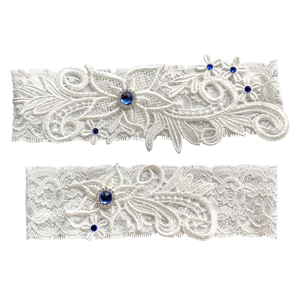 PretishowsWedding Garters Set Lace Bridal Garter Stretchy Floral Garter for Bride