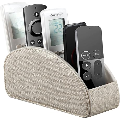 Remote Control Holder, Leather 5 Rooms Desk Organizer and Decorations for Living Room