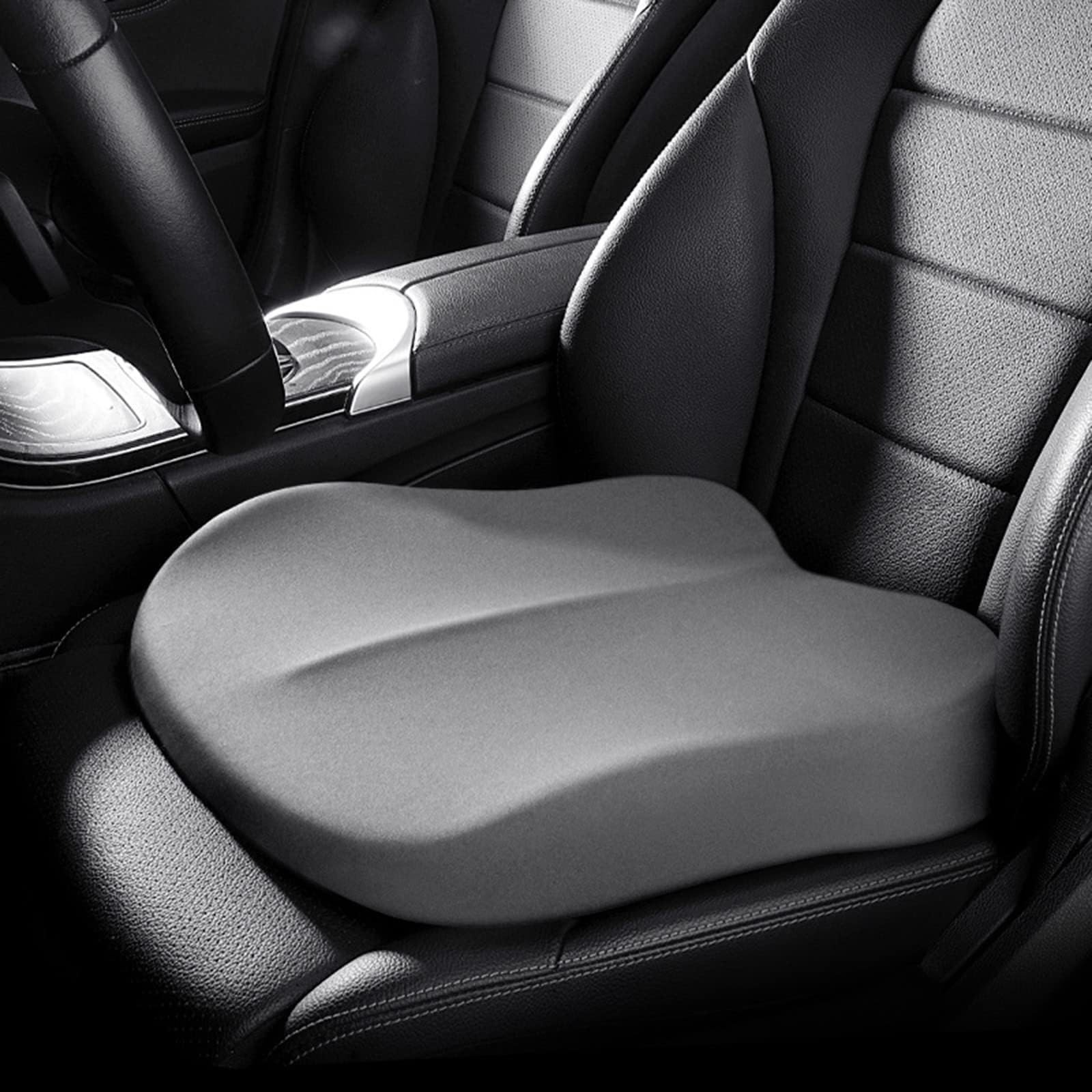 Adult Car Booster Seat, Portable Car Seat Cushions for Driving, Soft Car Seat Cushion for Height, Effectively Increase The Field of View By 10cm/ 3.9in, for Car Office Home,Gray