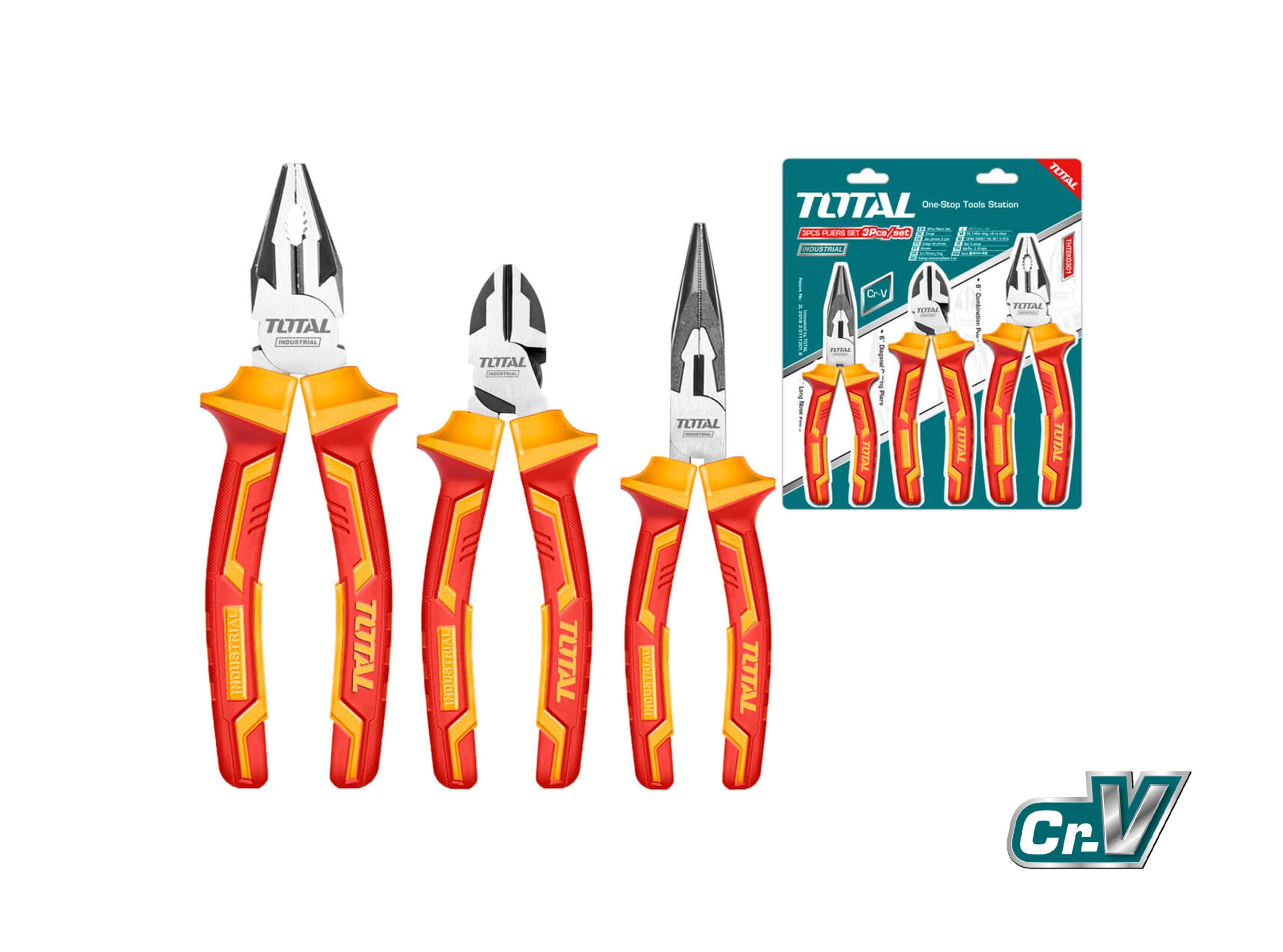 Total Insulated Pliers Set of 3, Black - Image 2