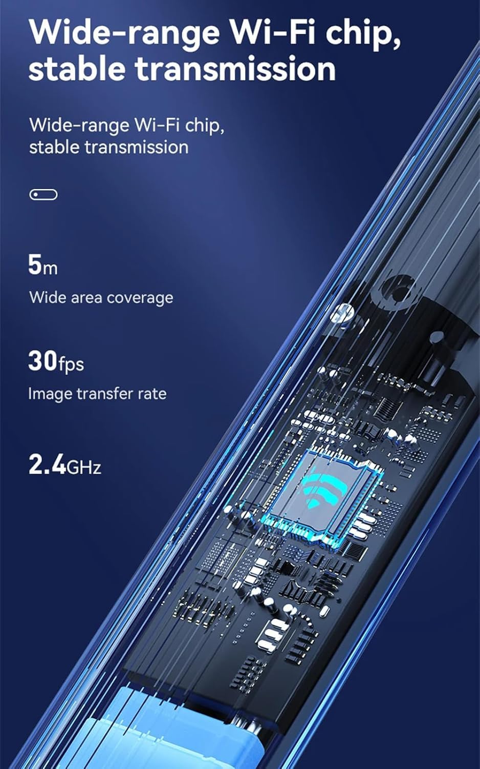Zestaw do usuwania woskowiny Kamera uszna, bezprzewodowy czyścik do uszu 10 MP HD WiFi z 6 diodami LED, czyścik do uszu z patykiem i pęsetą, endoskop z otoskopem do ucha 3,2 mm, niebieski