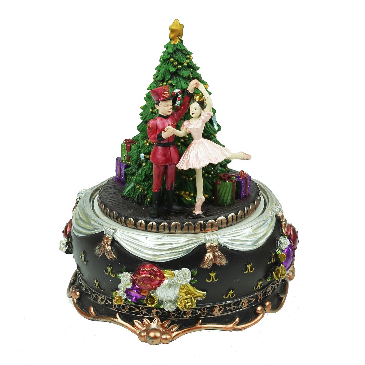 Gisela Graham Nutcracker Revolving Music Box Decoration