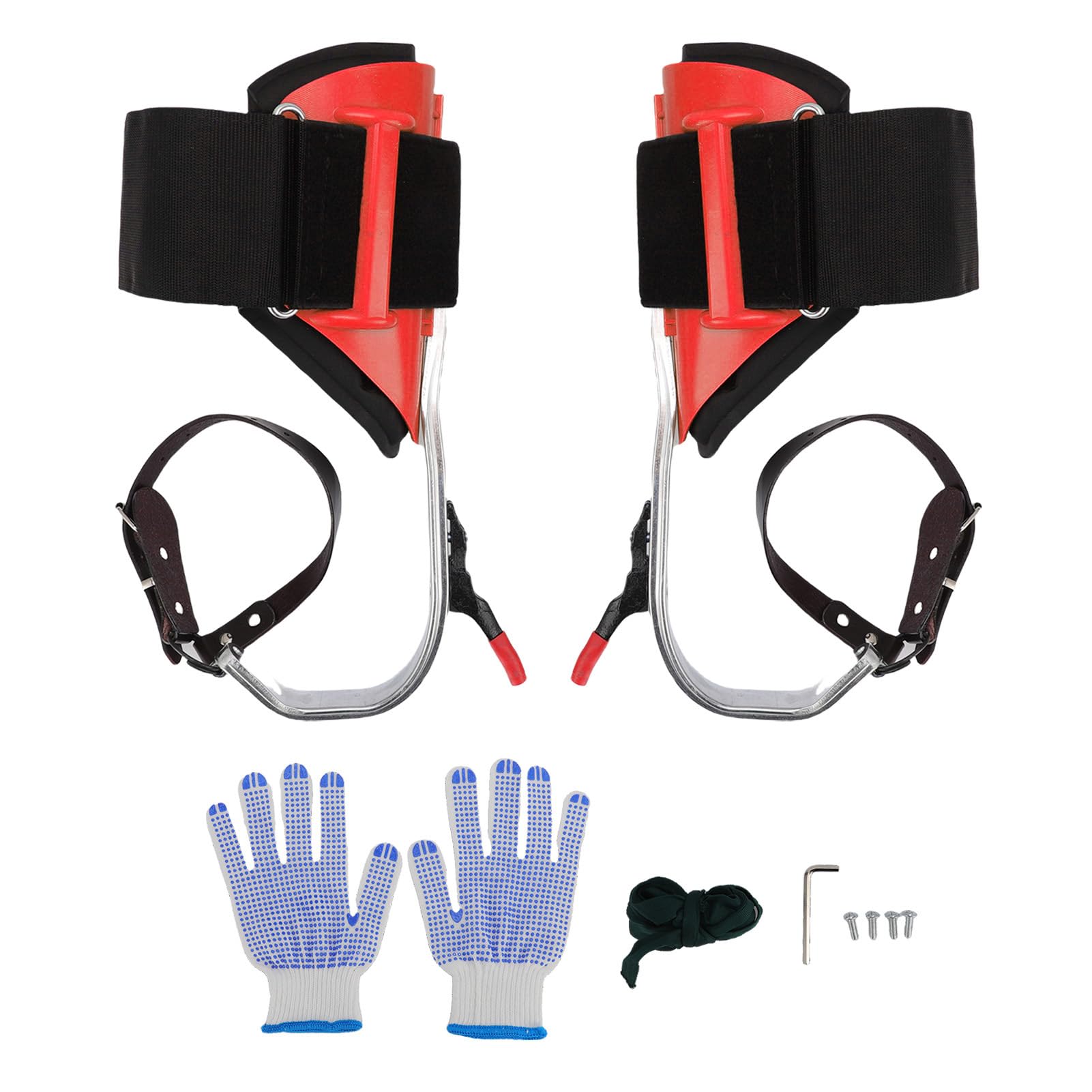 Picos para Trepar árboles, Espolones de Escalada Ajustables con Pedal Antideslizante de Aleación de Aluminio Liviano y Correas Ajustables para Recolección de Huertos, Poda de