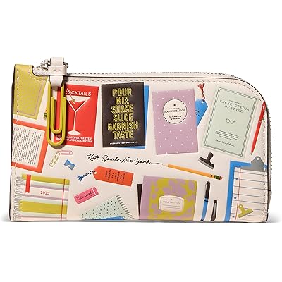 Кошелек Kate Spade New York Page Turner Bestsellers Print Smooth Leather Small Slim Bifold Wallet