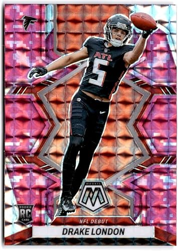 2022 Panini Mosaic Mosaic Camo Pink #275 Drake London NFL Debut RC Rookie Atlanta Falcons NFL Football Trading Card