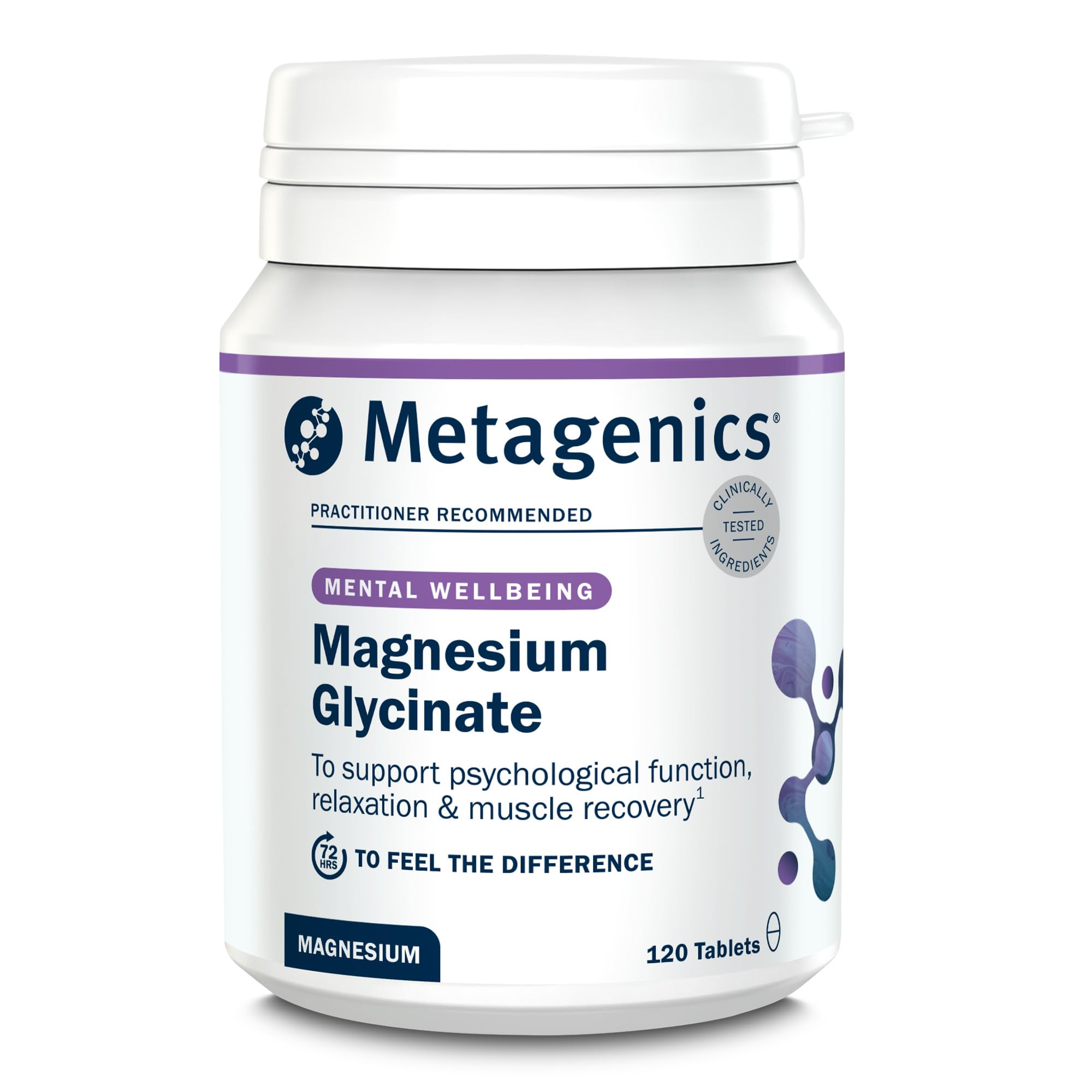 Metagenics Magnesium Glycinate 100mg - High Strength Supplement - Sleep Support - Easily Absorbable, Gentle on Digestion - 120 Tablets