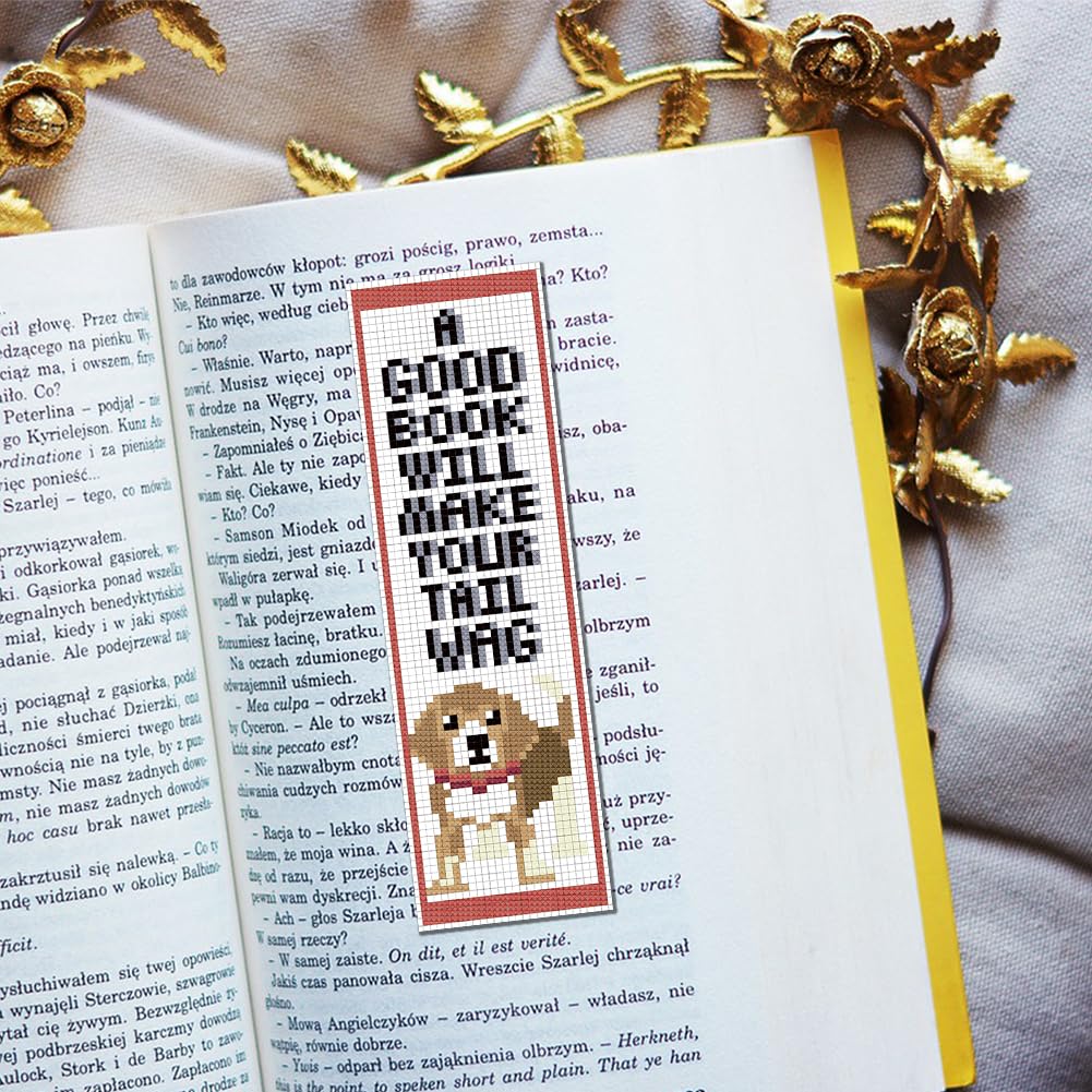 FREEBLOSS 6 Sets Cartoon Cat Cross Stitch Bookmark Kits For Beginners 22 * 8cm Cross Stitch Kit With Instructions Full Kit Of Cross Stitch Handmade Bookmark - View #11