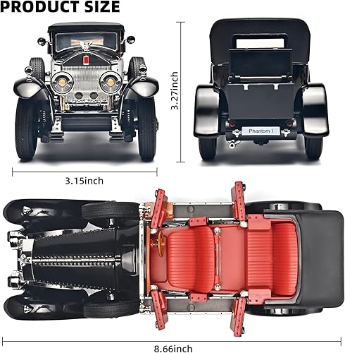 Miniatura 2 de Kits de modelos de autos para adultos y niños 124, autos moldeados a troquel de Phantom Generation Vintage Car Collectibles, autos de metal fundido