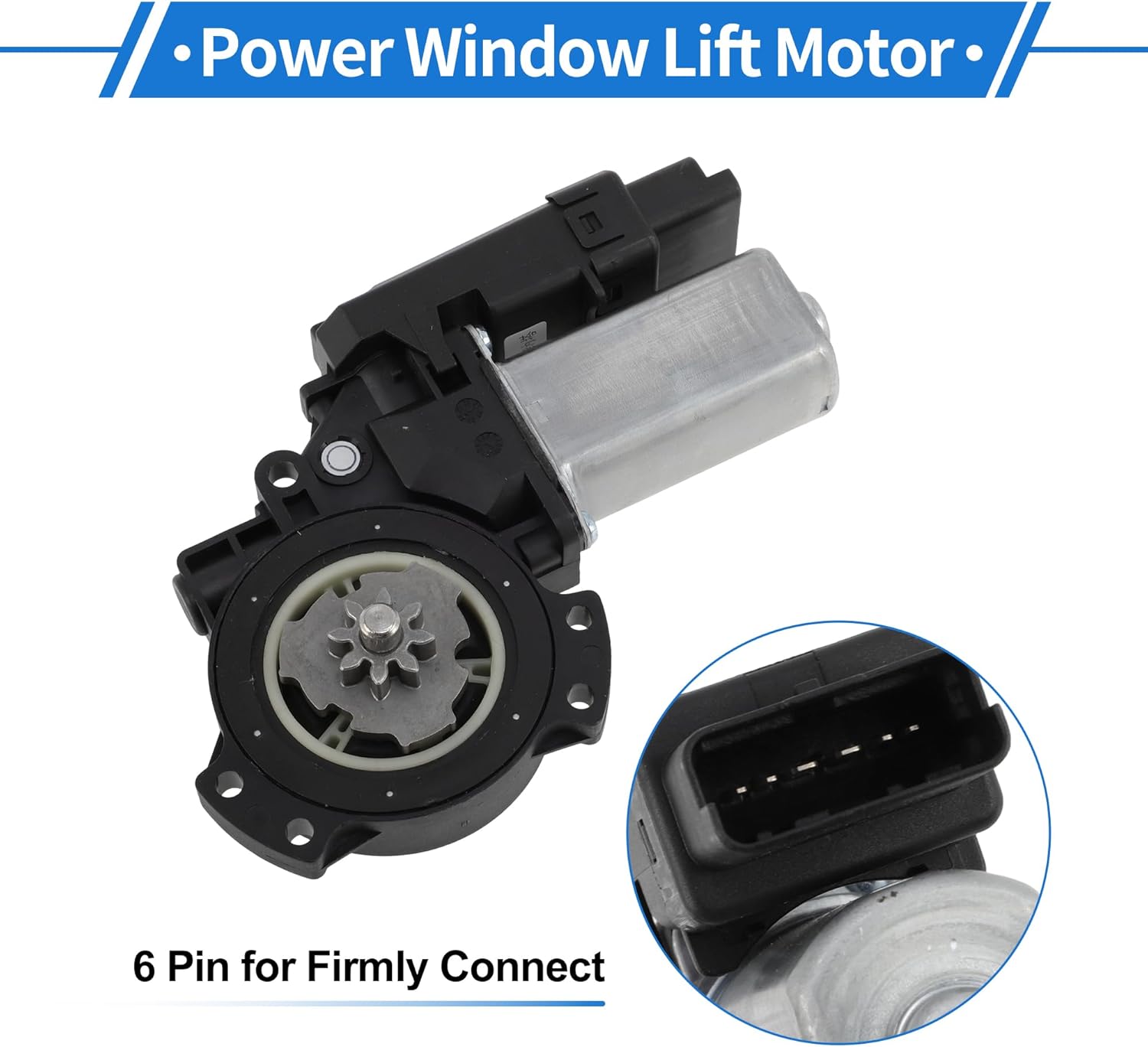 Front Left Driver Side Power Window Regulator Lift Motor for Kia Sportage 2011-2016 No.824503W010 6 Pins Car Window Glass Lift Motor W/Auto Lift