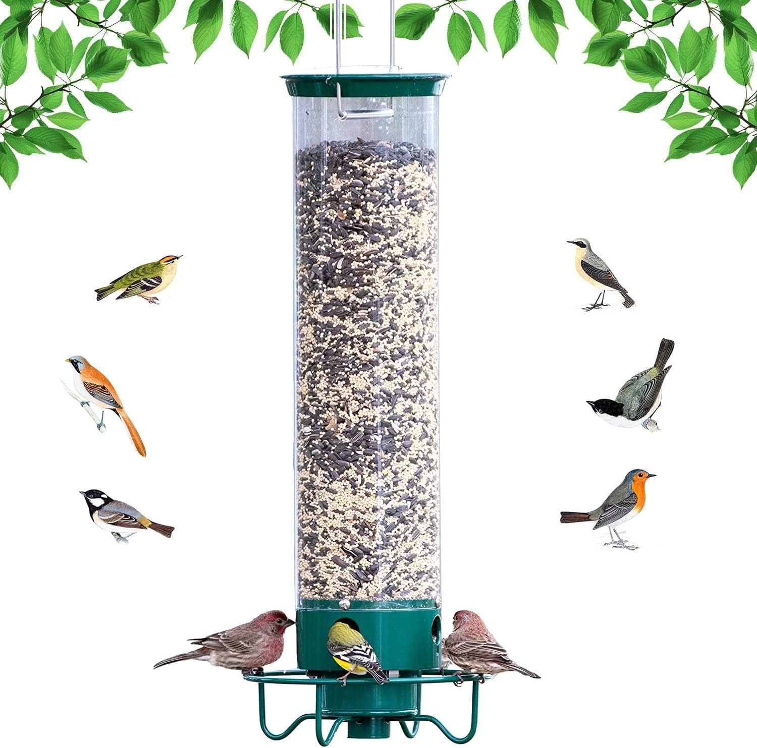 2023 Spring SquirrelProof Bird Feeder, Bird Feeders Outdoor Hanging