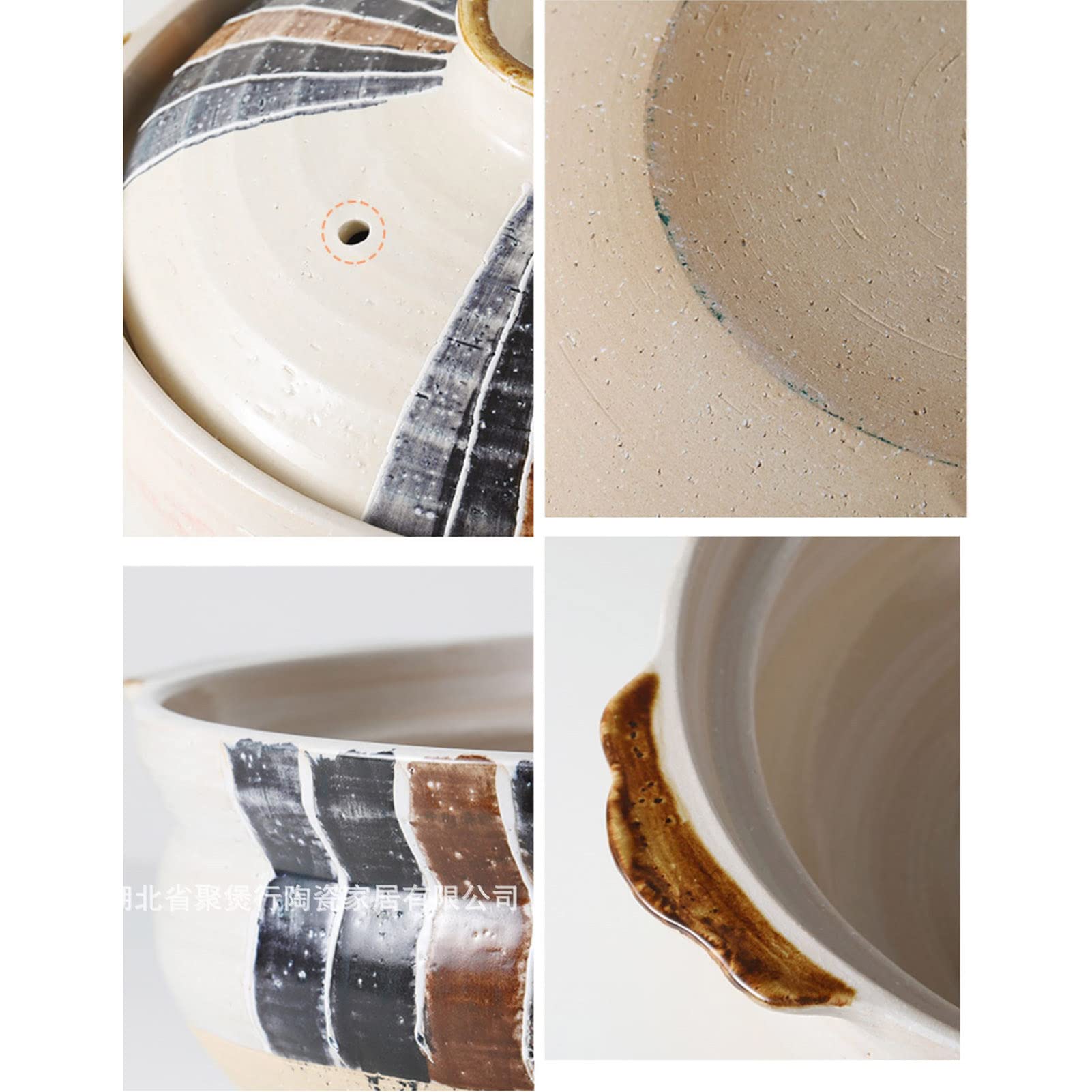 Amazon.com: Japanese Donabe Ceramic Hot Pot, Round Casserole Dish