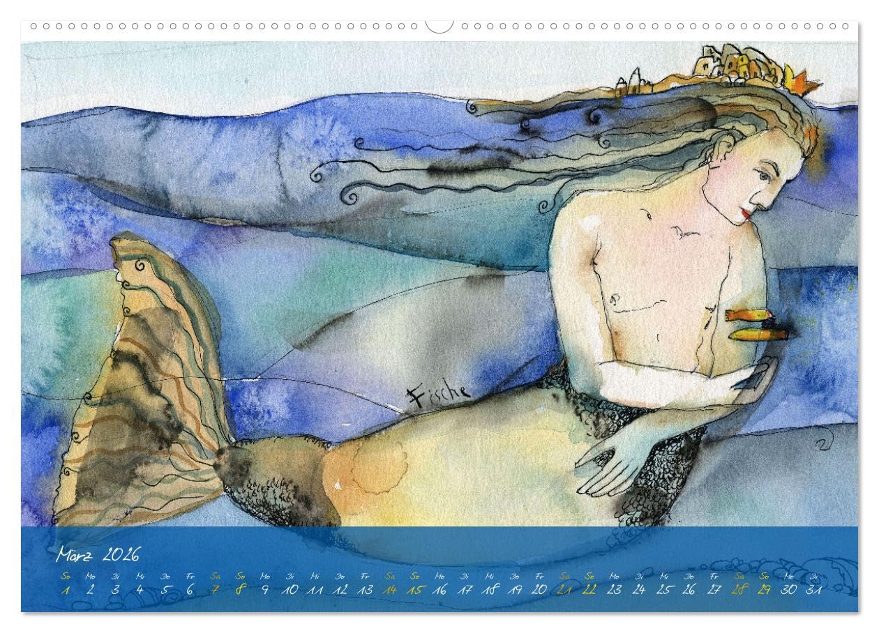 Im Wandel der Sterne (hochwertiger Premium Wandkalender 2026 DIN A2 quer), Kunstdruck in Hochglanz: 12 Sternbilder, meisterhafte Illustrationen (CALVENDO Kunst)