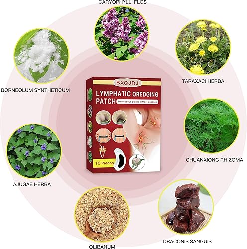 Miniatura 3 de Parche herbario de los ganglios linfáticos, parche de drenaje linfático, parche herbario del cuidado de la linfa,Parche de ganglios linfáticos del