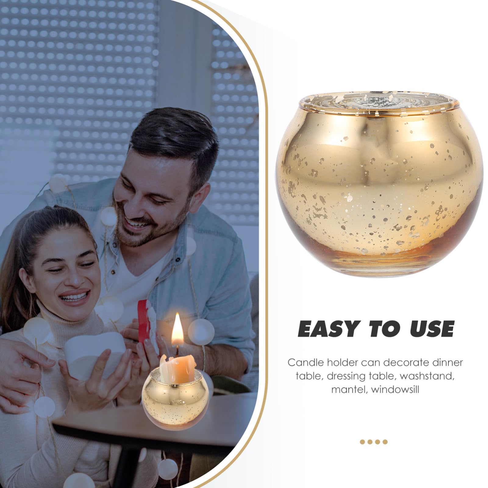 ABOOFAN Candelabro De Cristal De 12 Portavelas Ideal para Velas De Té Vaso De Fiesta Decoración Romántica