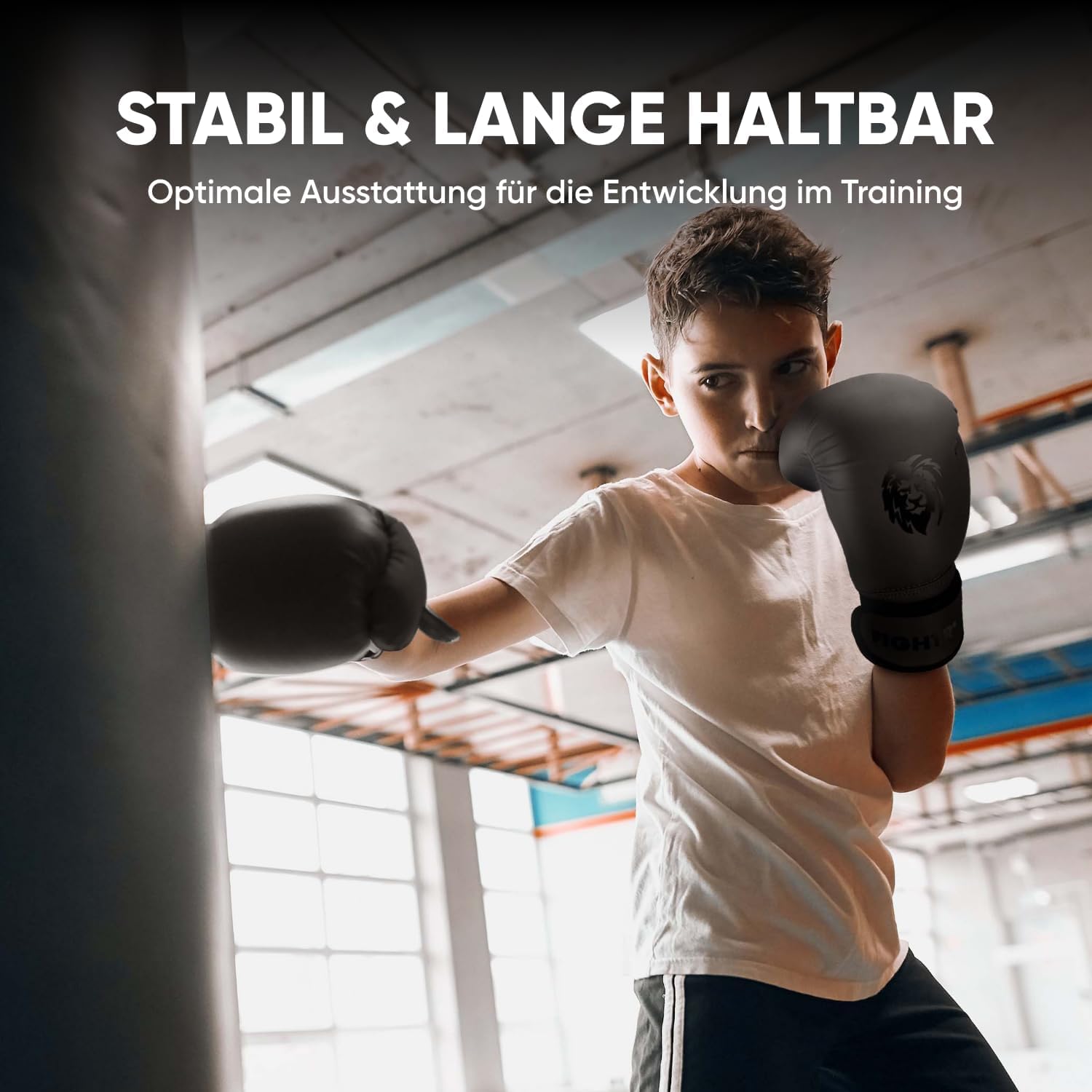 FIGHTR® Kinder Boxhandschuhe mit bestem Sitz für maximalen Schutz | Junior Jungen und Mädchen | für Boxen, MMA, Muay Thai, Kickboxen & Kampfsport 04 06 oz | inkl. Tragetasche