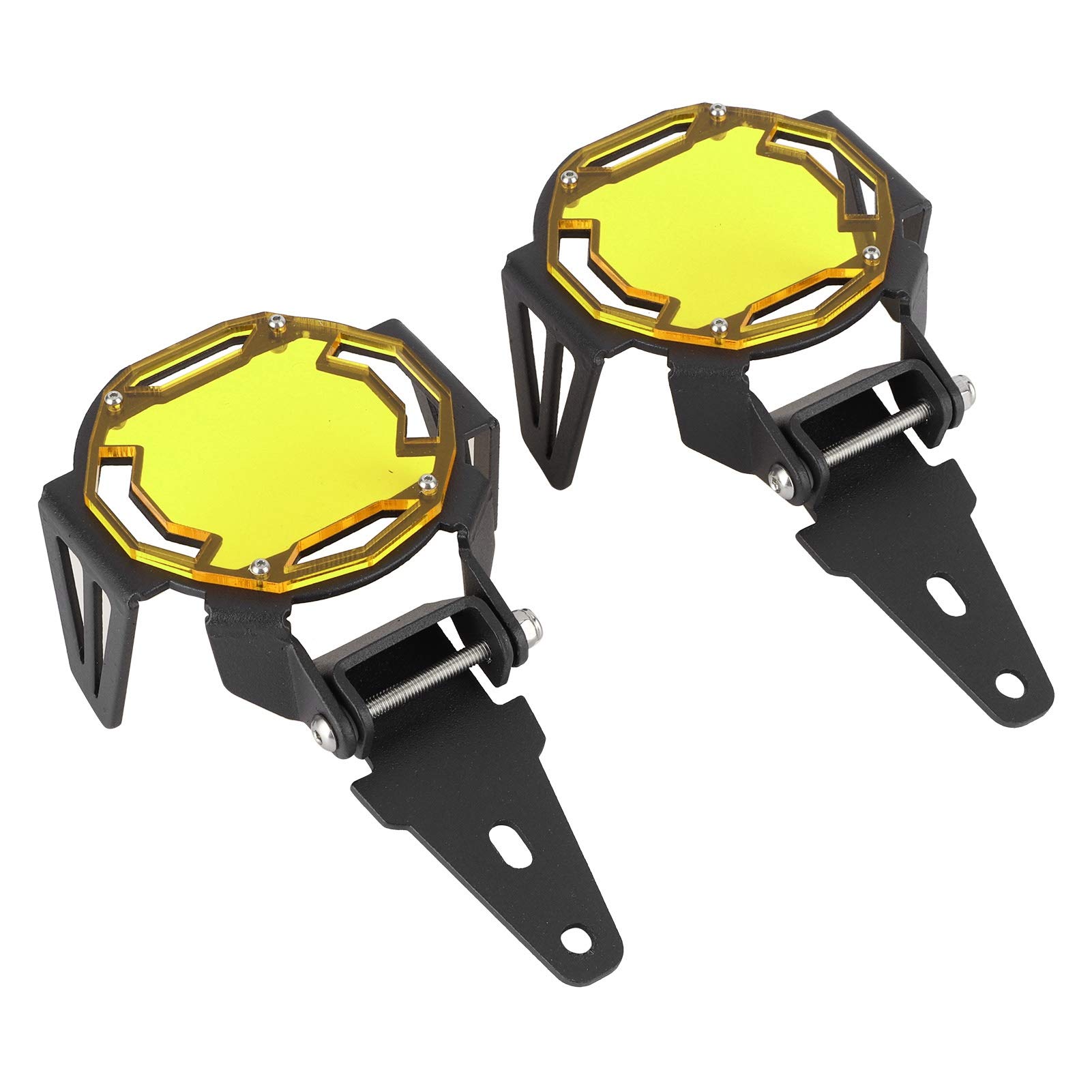 Aramox Protection Phare Gs 1250 Gsa 2024 Proction De Phare Jaune 1250 Gs Protection de Phare Antibrouillard de Moto, Couvercle de Phare Antibrouillard LED, Kit de Phares Antibrouillard de Moto en Alum