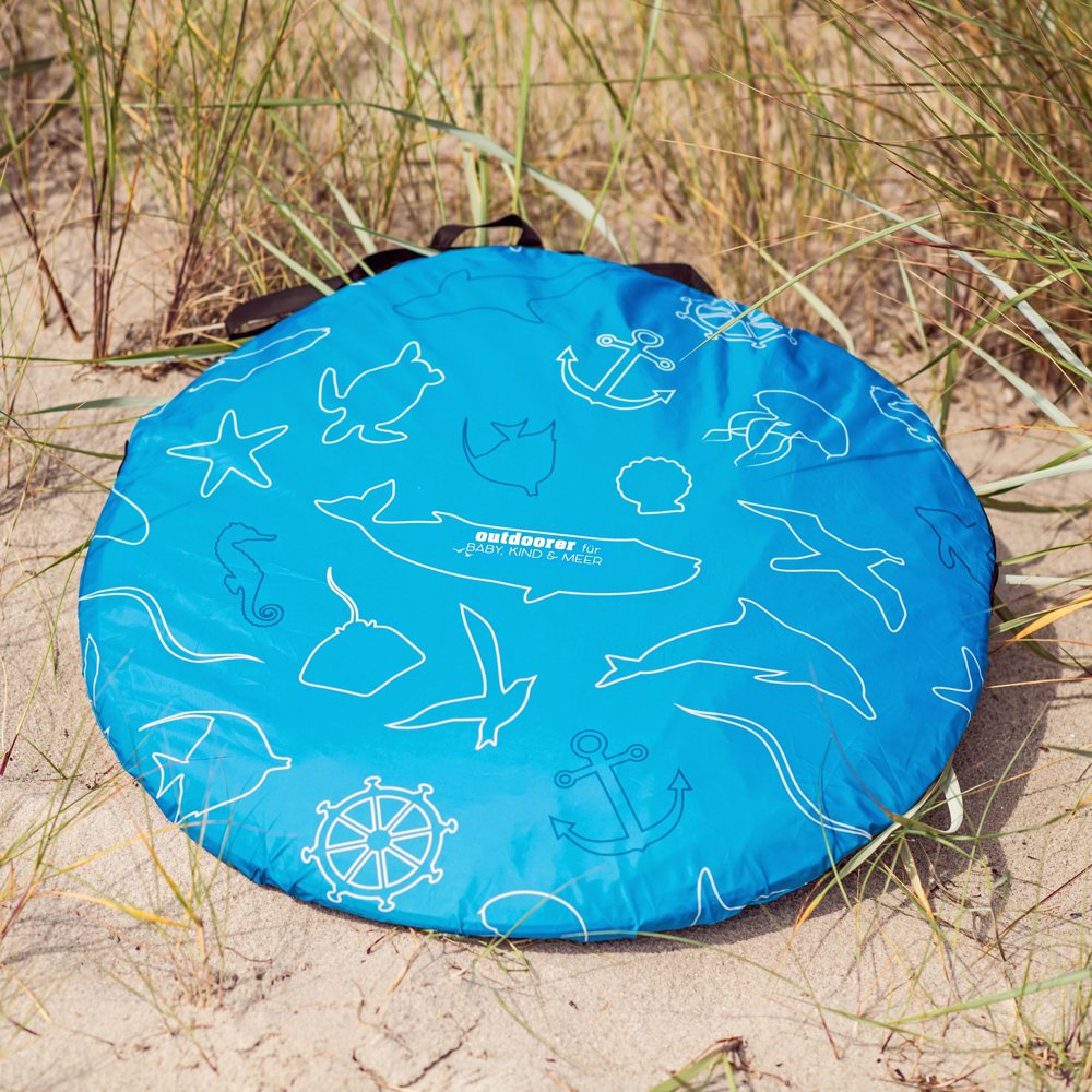 Tente de Plage outdoorer Zack Premium Edition Bébé, Enfant et Mer - Tente à Jeter verrouillable, UV 80, Fond Amovible