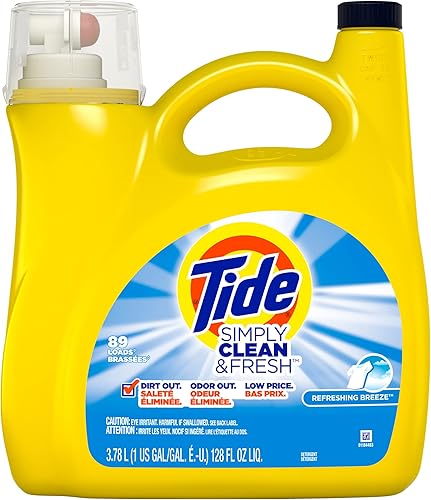 Miniatura 8 de Tide Simply Clean and Fresh Daybreak Fresh Scent - Detergente líquido para ropa, 25 onzas líquidas, 6 por caja.