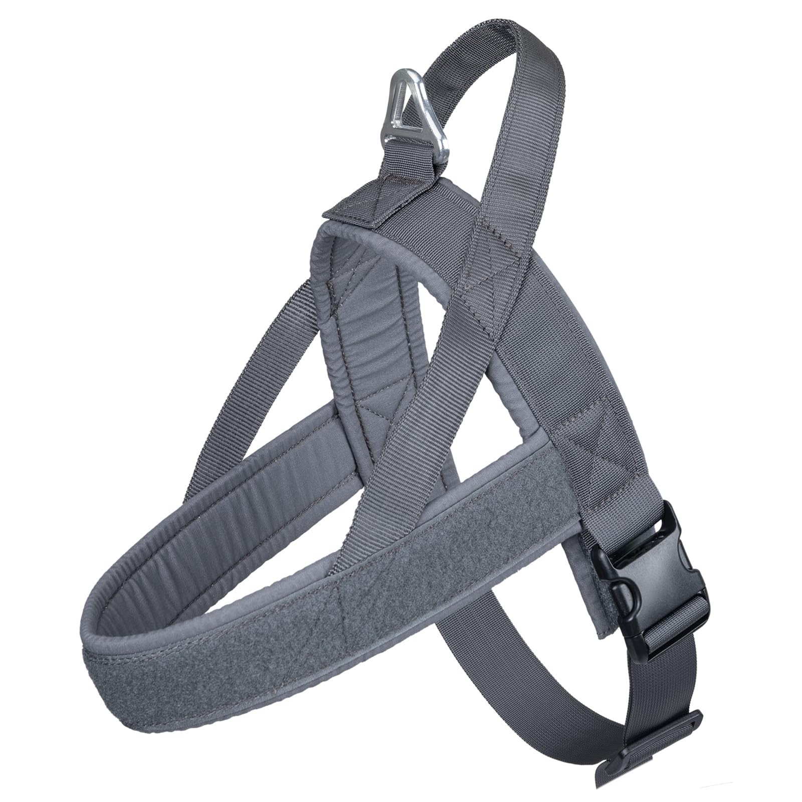 EXCELLENT ELITE SPANKER Arnés para Perros sin tirón Arnés para Perros Acolchado Arnés para Perros pequeño de Nylon Ajustable Arnés para Perros para Caminar para Entrenamiento Correr(GRY-XS)