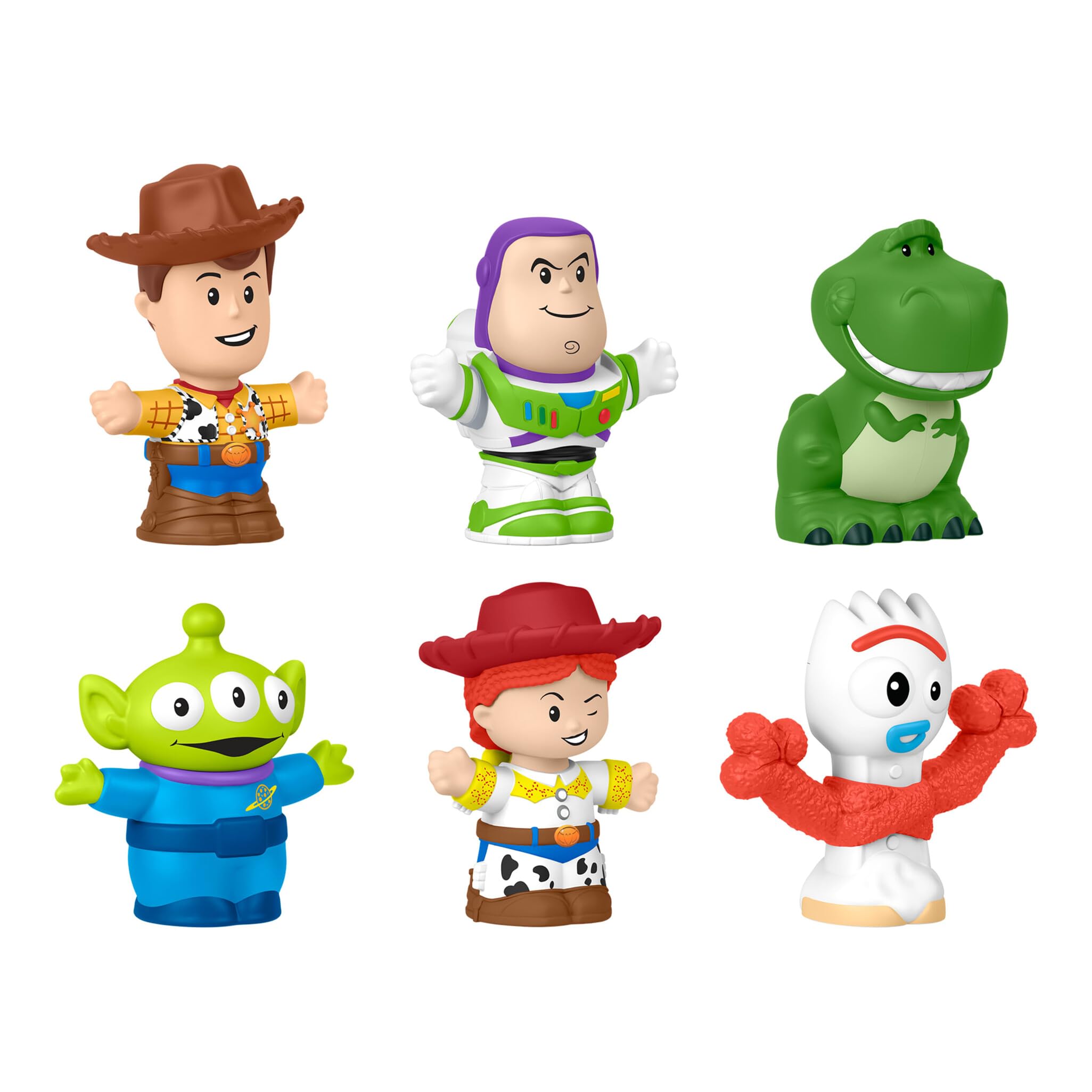 Fisher-Price Juguetes para niños pequeños, Conjunto de Figuras de Toy Story de Disney Pixar, 6 Personajes para Preescolar, Juegos de imitación y niños a Partir de 18 Meses, JLM24