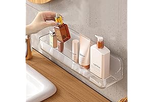 Peel and Stick Shelves | Acrylic Shower Caddy for Your Bathroom