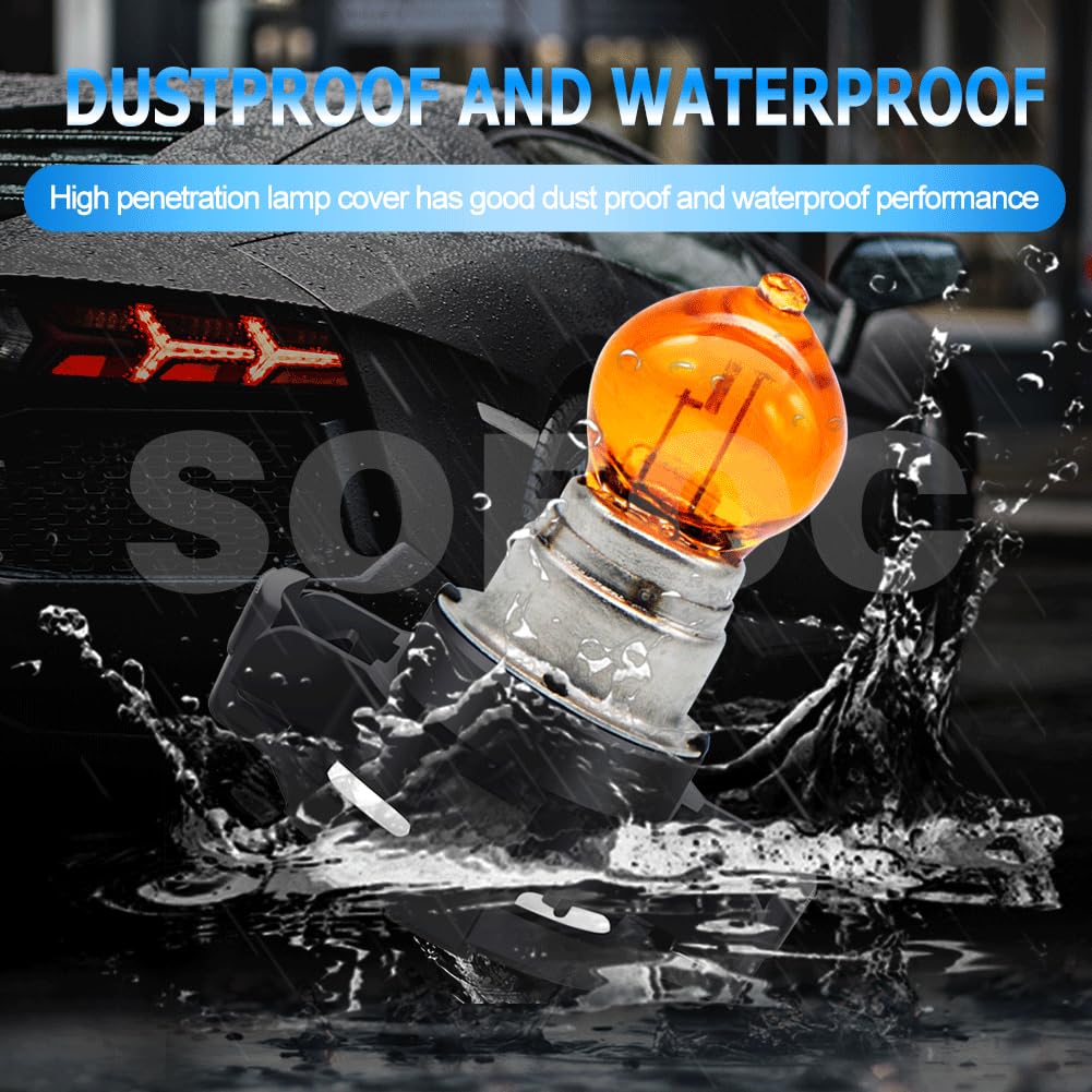 SOFOC-PY24W Żarówka Samochodowa Przednich Świateł Kierunkowskazu Postojowych Dziennych Biegu Itp 12V 24W Bursztynowy Żółty 2 Szt