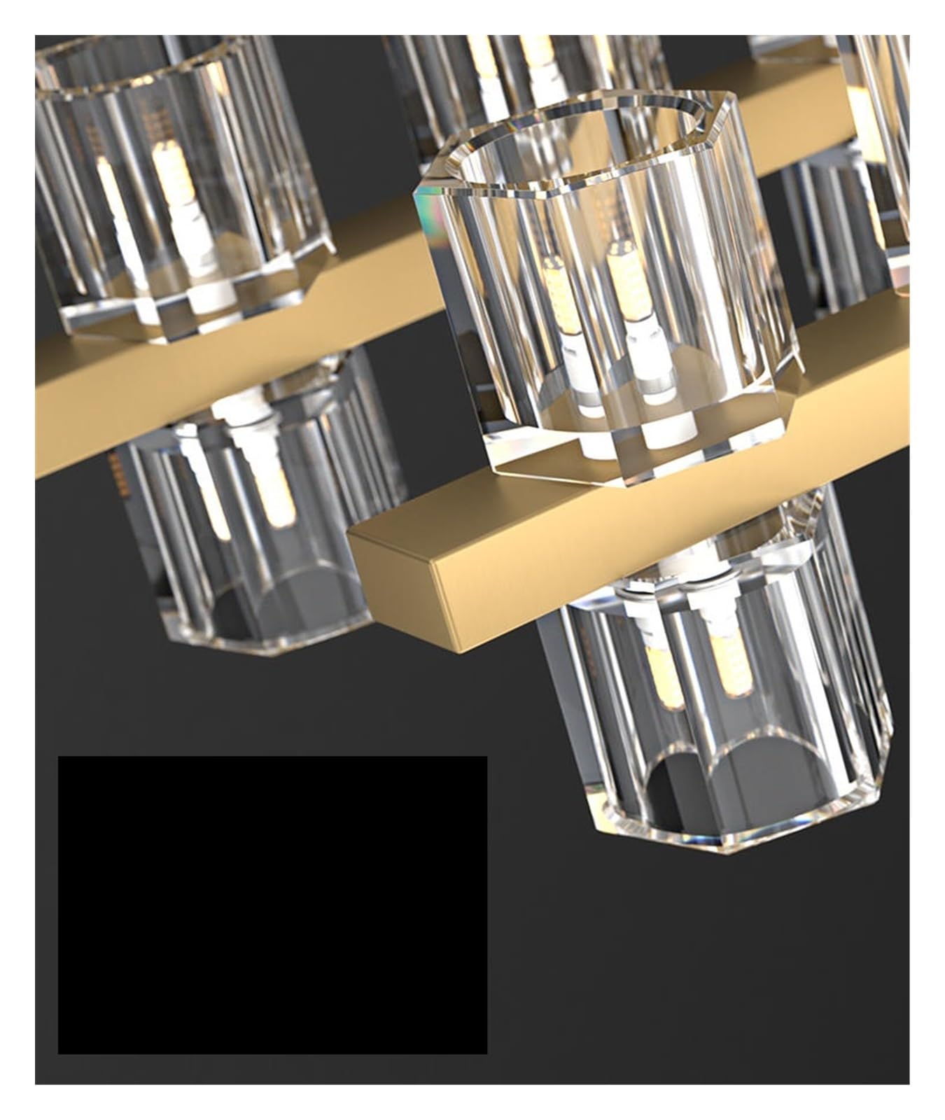 Lámparas de araña, Luces postmodernas for Restaurante, Luces Colgantes de Barra Cristal Personalizadas y Creativas, Estilo Ligero Lujo, Decorativas largas(L137CM-60 Heads-A,Warm)