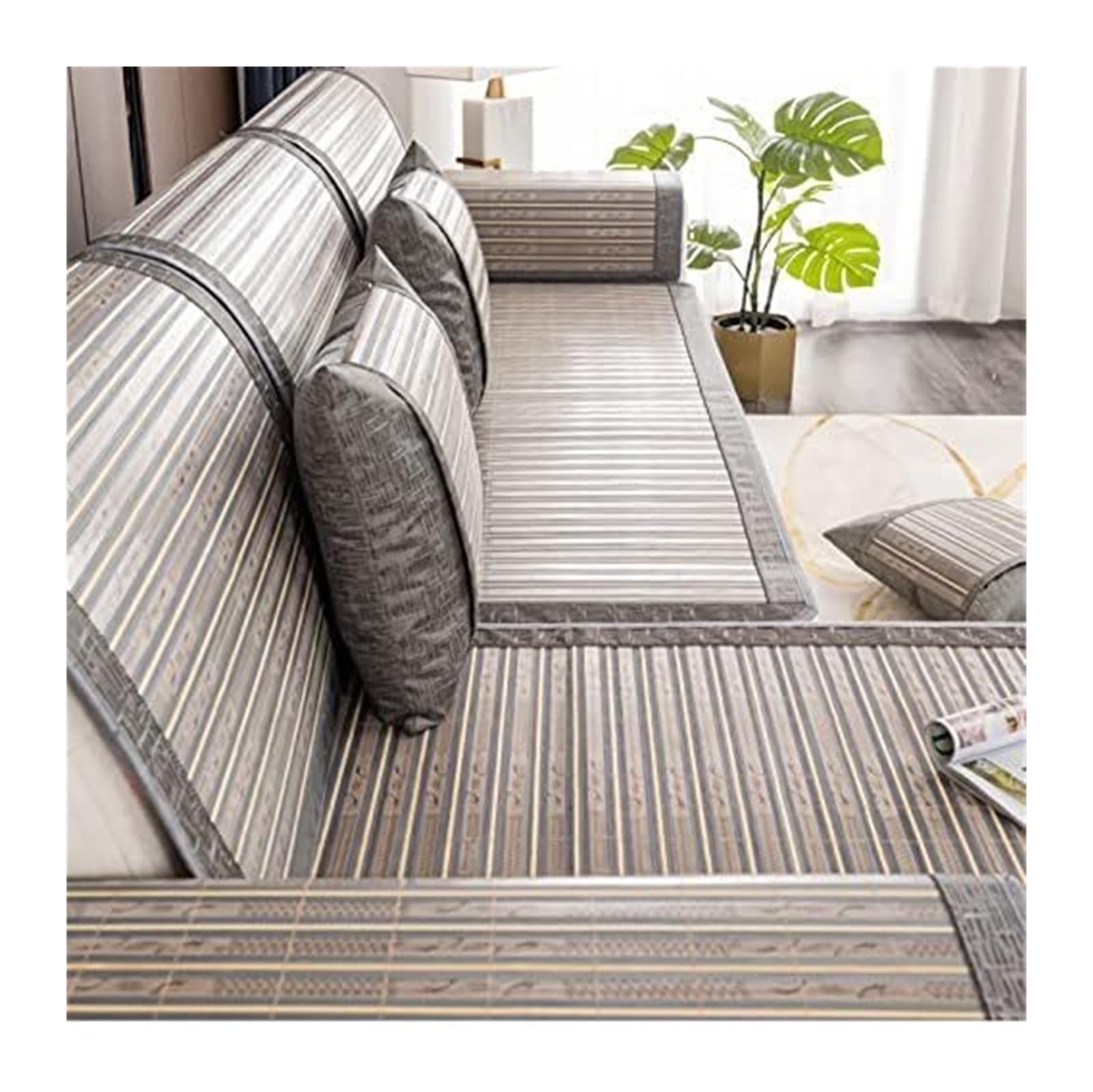 QCKNKMGG Cooling Bamboo Sofa Mat, Cooling Bamboo Sofa Mat Non Slip Breathable Multicolor Multiple Sizes(A,70 * 210cm)