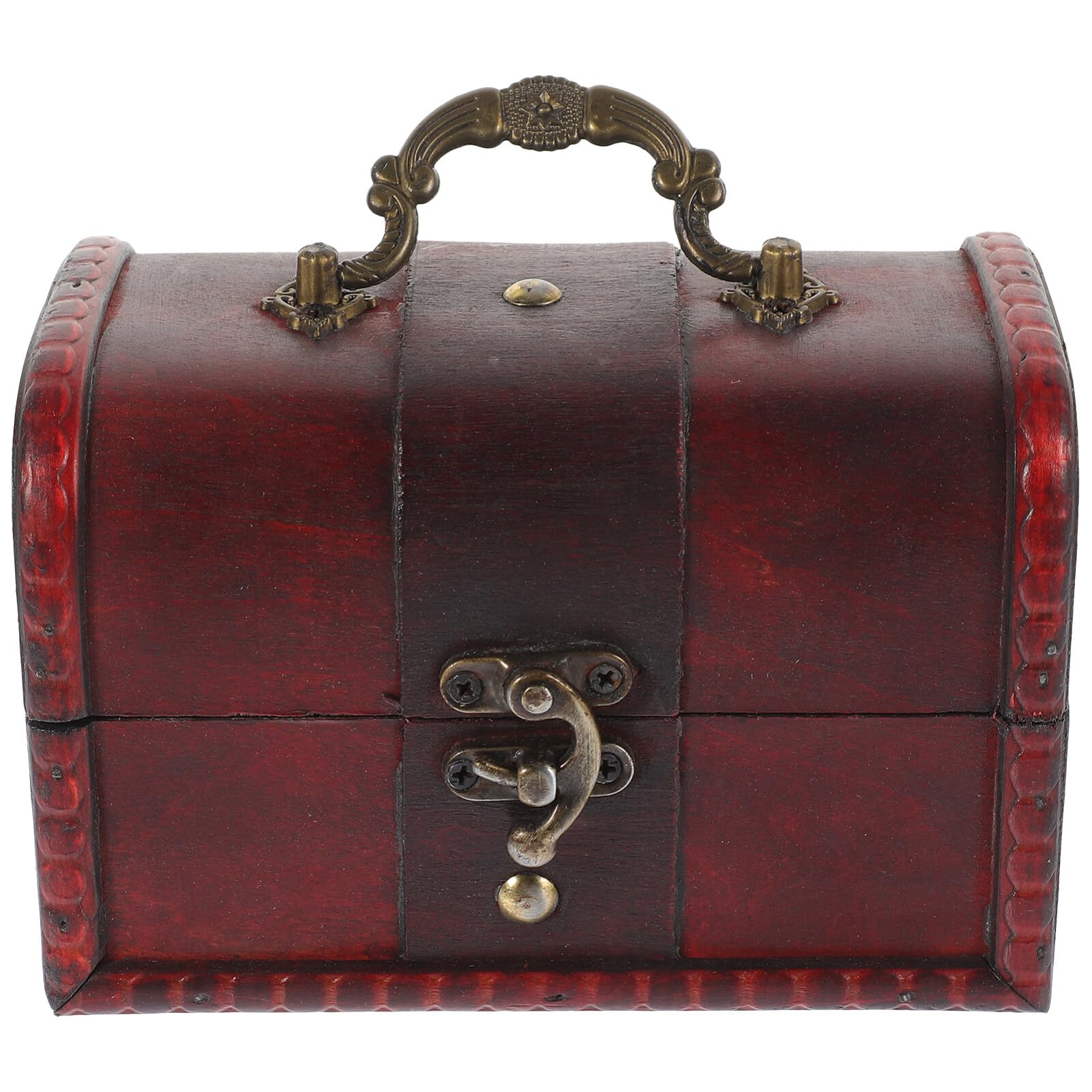 Kichvoe Vintage Jewelry Box Retro Treasure Chest for Earrings and Keepsakes Decorative Storage Organizer for Home and Use