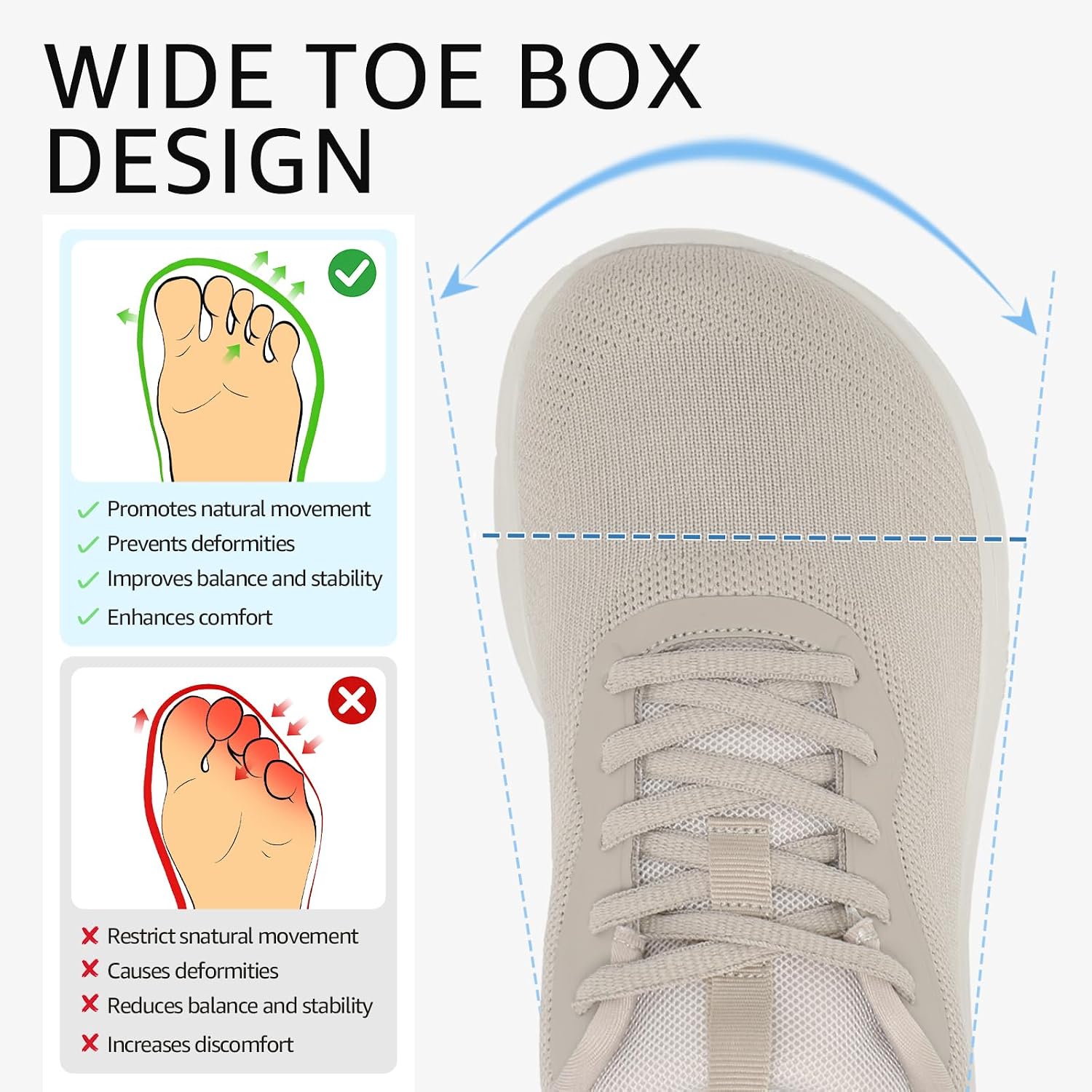 Women Wide Toe Commute Walking Shoes Lace Up Size 6-11 US image 4