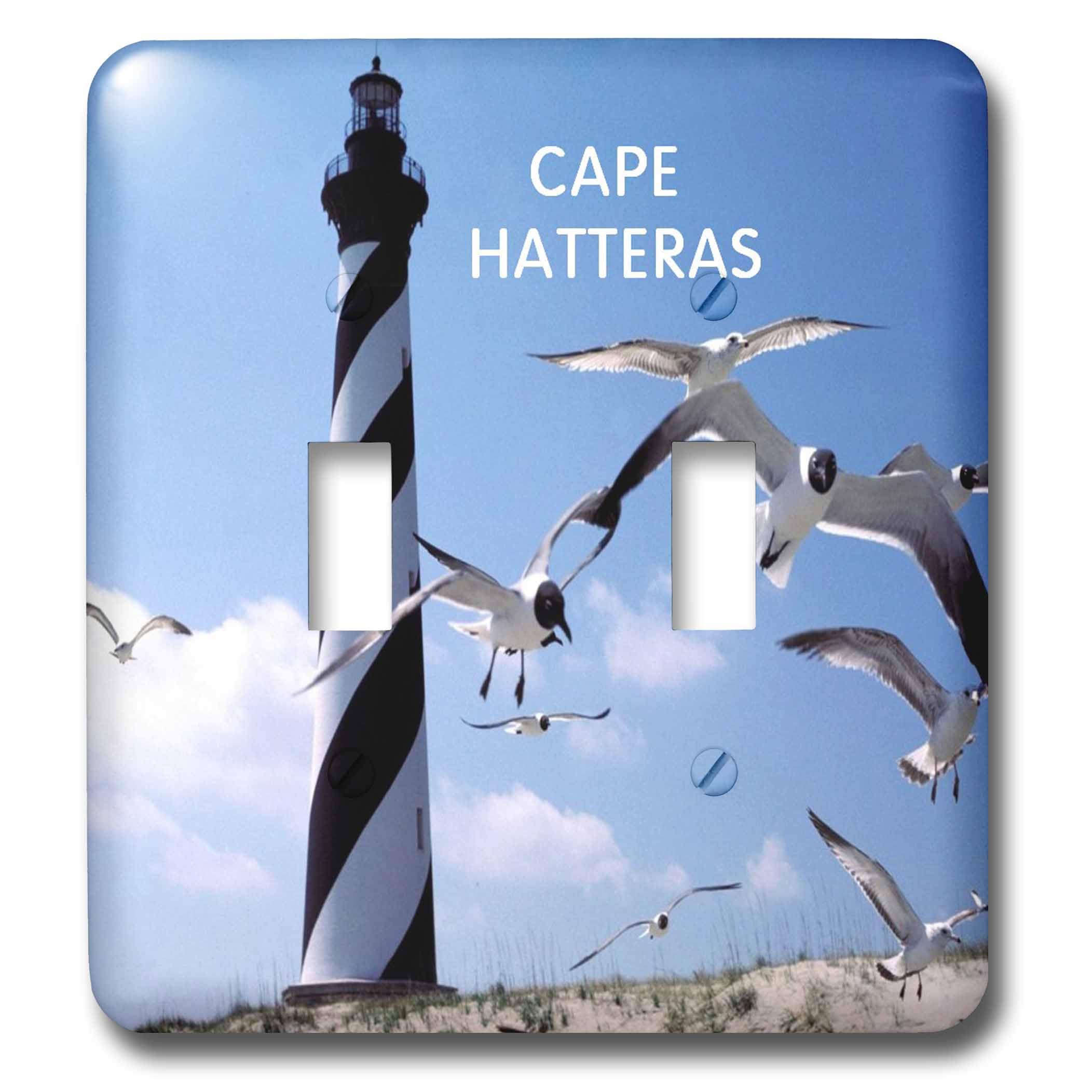 Phare de Cape Hatteras interrupteur double pour déco de salon bord de mer