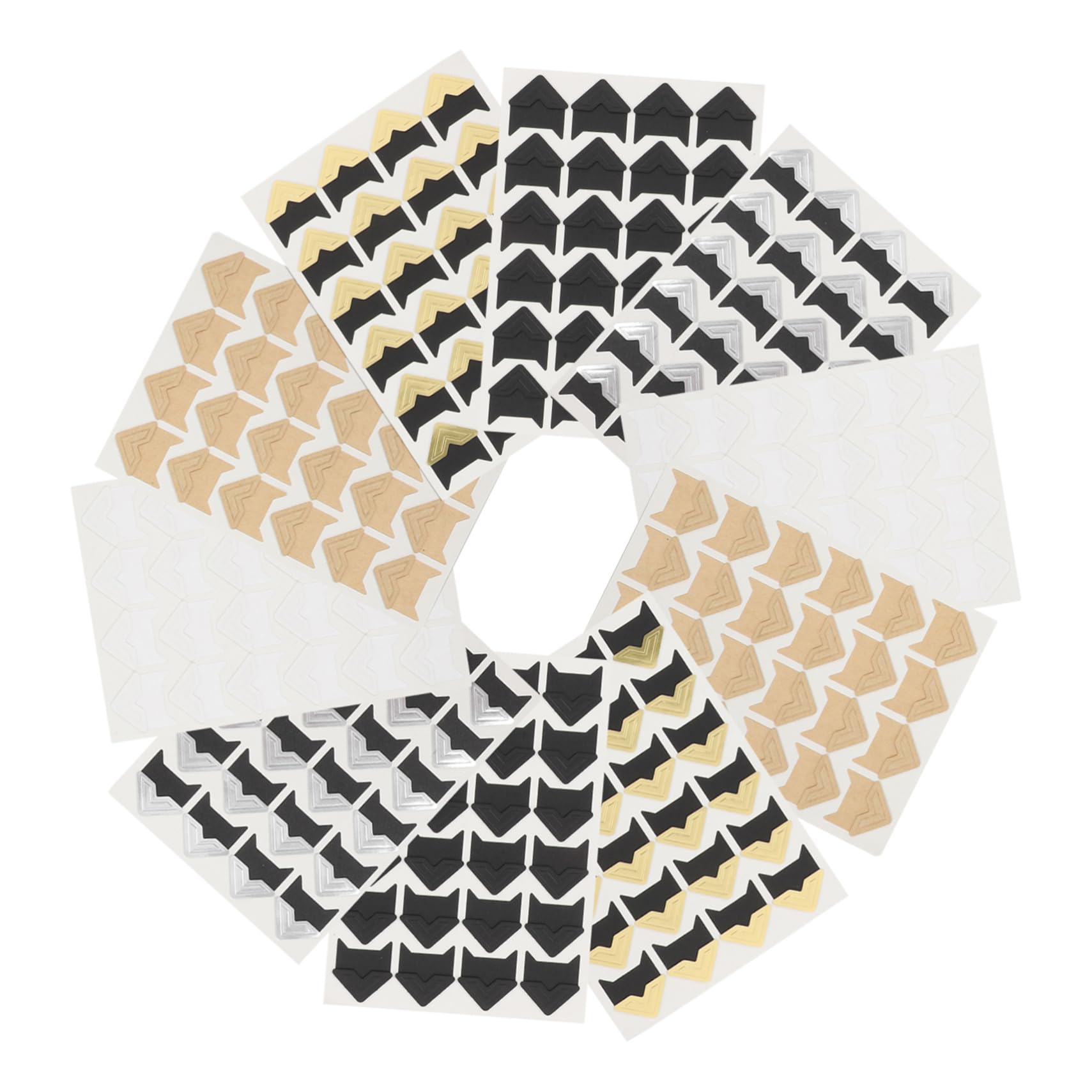 Gogogmee Versatile Photo Mounting Corners 10 Sheets Stickers for Scrapbooks Albums DIY Projects