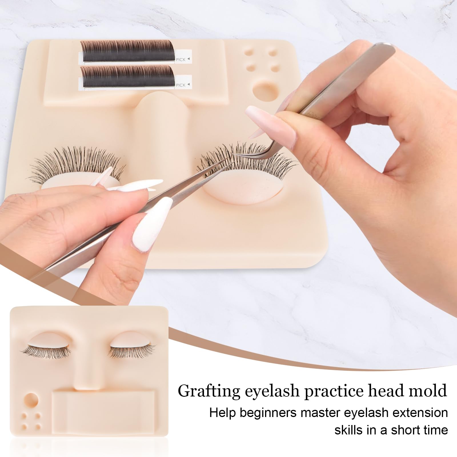 Lash Mannequin Head, Eyelash Extension Mannequin Head, Realistic Makeup Mannequin Head - Image 3