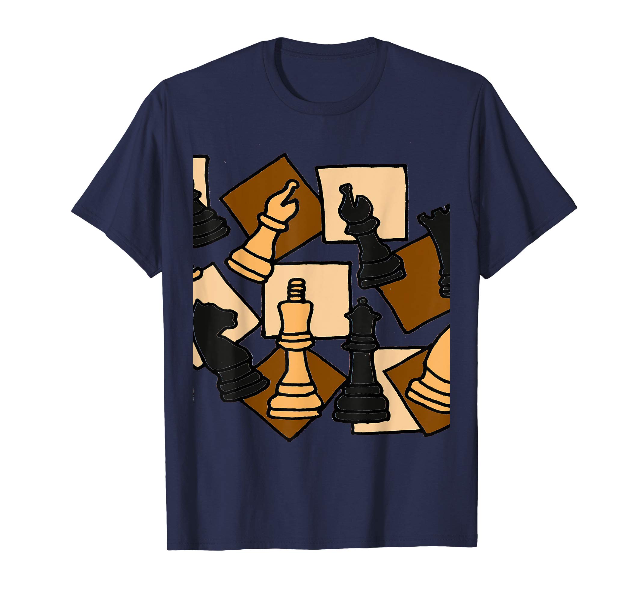 Smileteestank Funny Chess Game Pieces Abstract Art T-Shirt