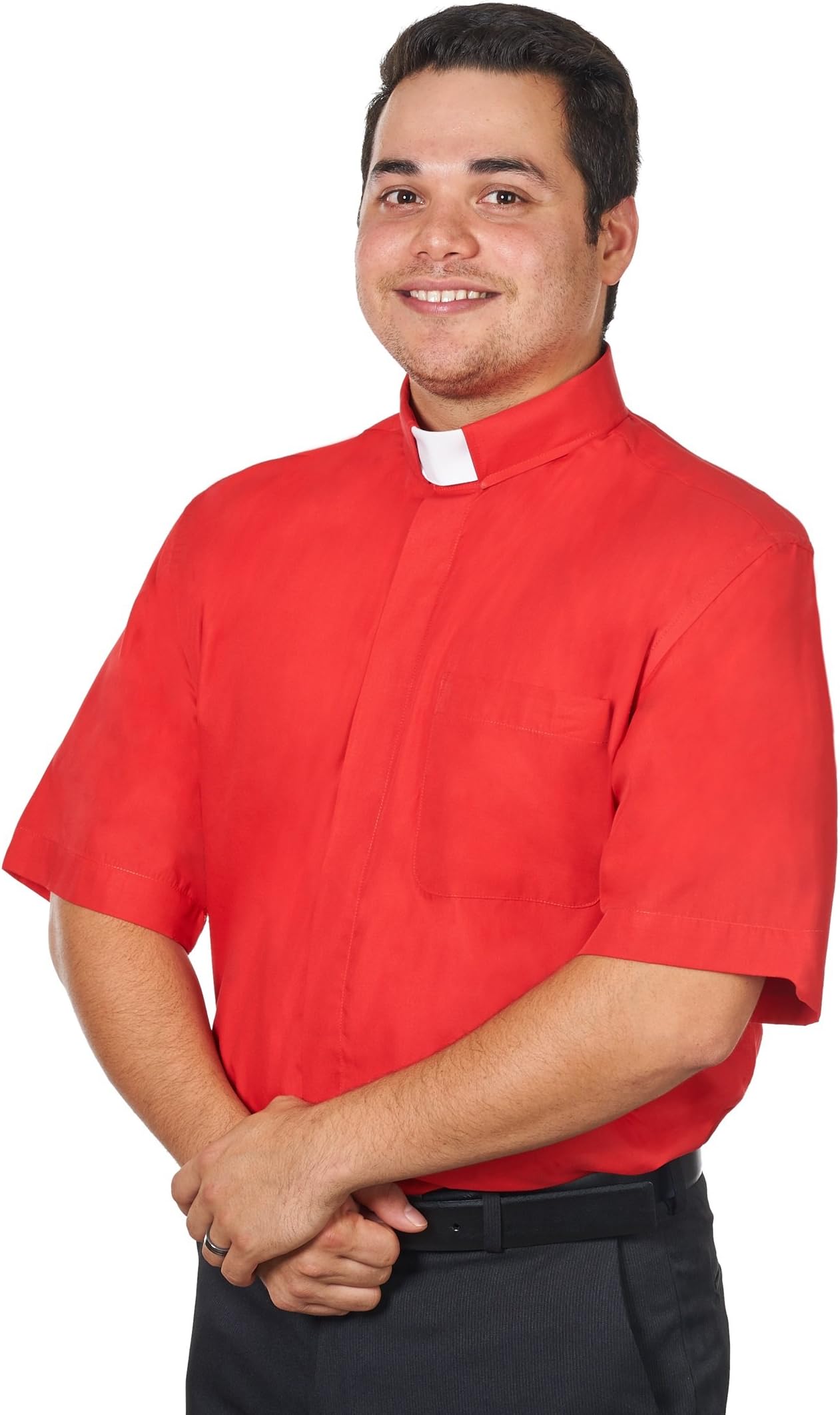 Men's Tab Collar Clergy Shirt Short Sleeves