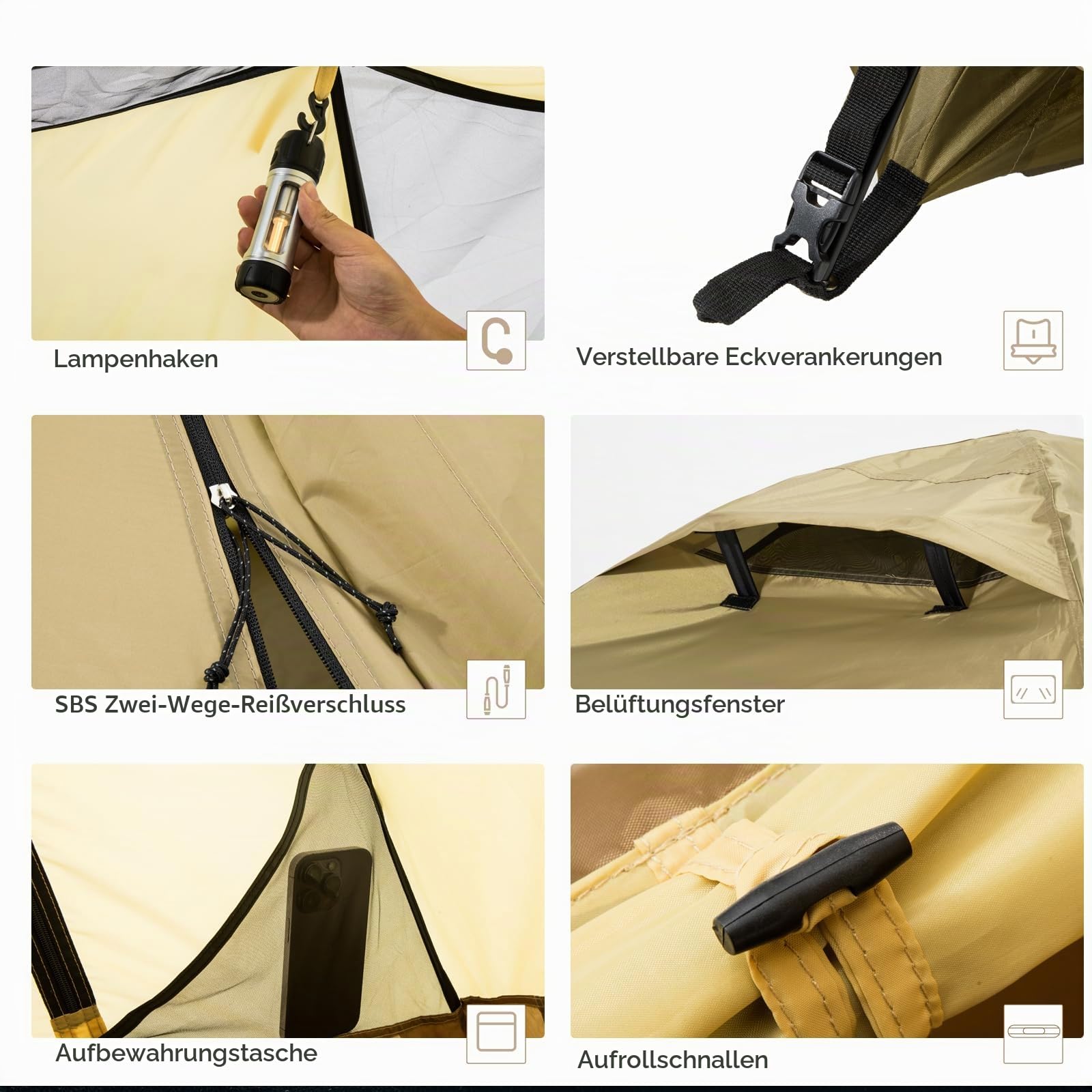 BISINNA 4-Jahreszeiten-Zelt für Rucksackreisen, Winterzelte, 2 Personen, leicht, kaltes Wetter, wasserdicht, doppellagig, Ganzjahreszelt, Aluminium-Legierung, einfache Einrichtung für Camping, Wandern