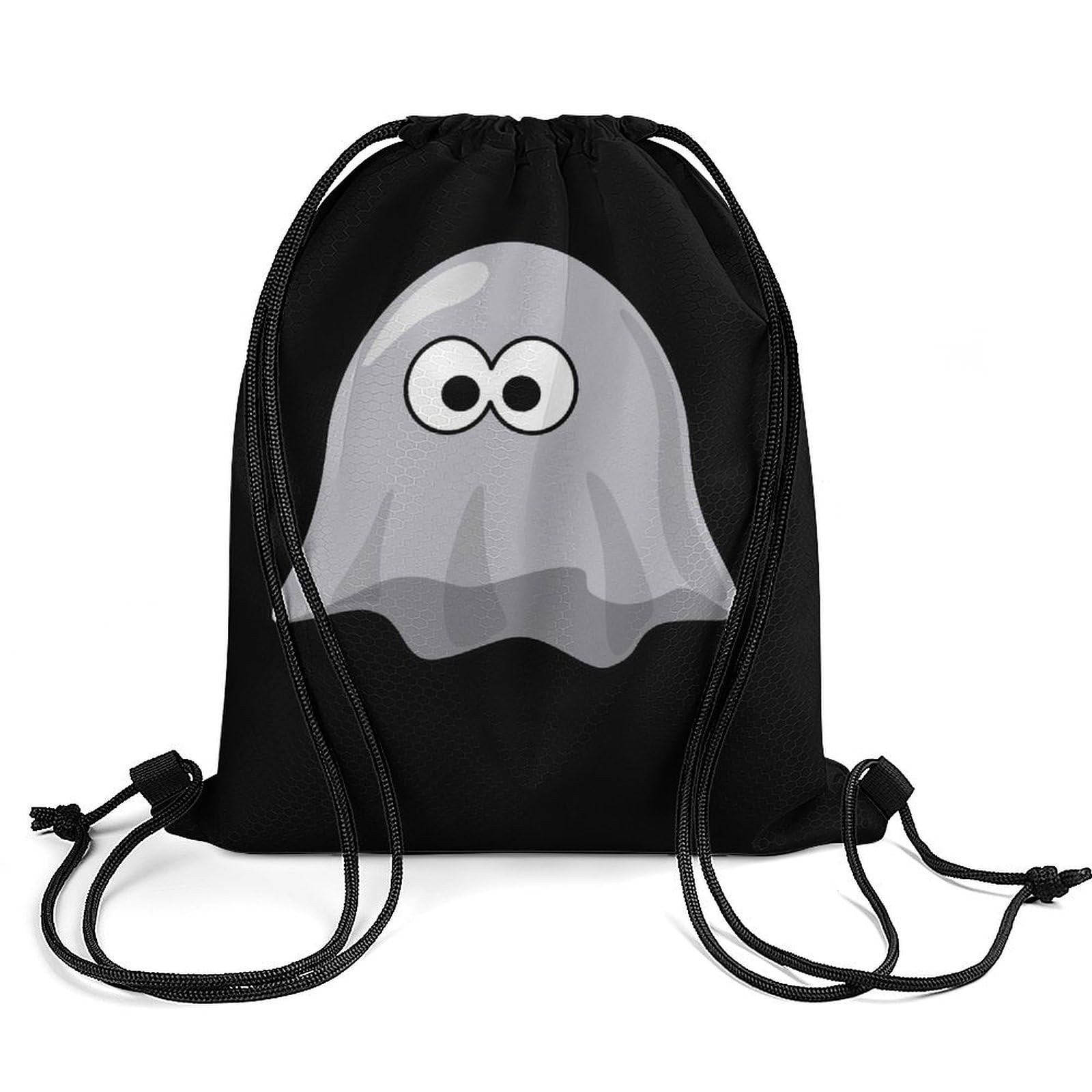 Boo Ghostly Drawstring Backpack Durable Sport Gym Bags Daypack for Men Women 35 * 42cm