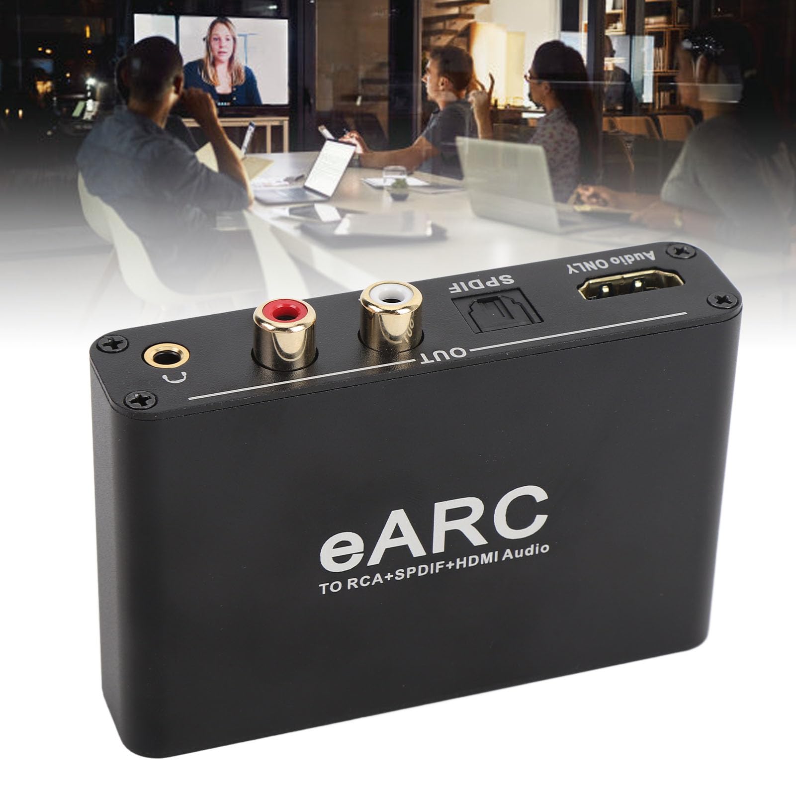 Estrattore Audio Ad EARC, Estrattore Audio ARC HDMI HD Interfaccia Multimediale Ottica Ottica da 3,5 Mm, Adattatore Multimediale HD per Amplificatore Altoparlante HDTV
