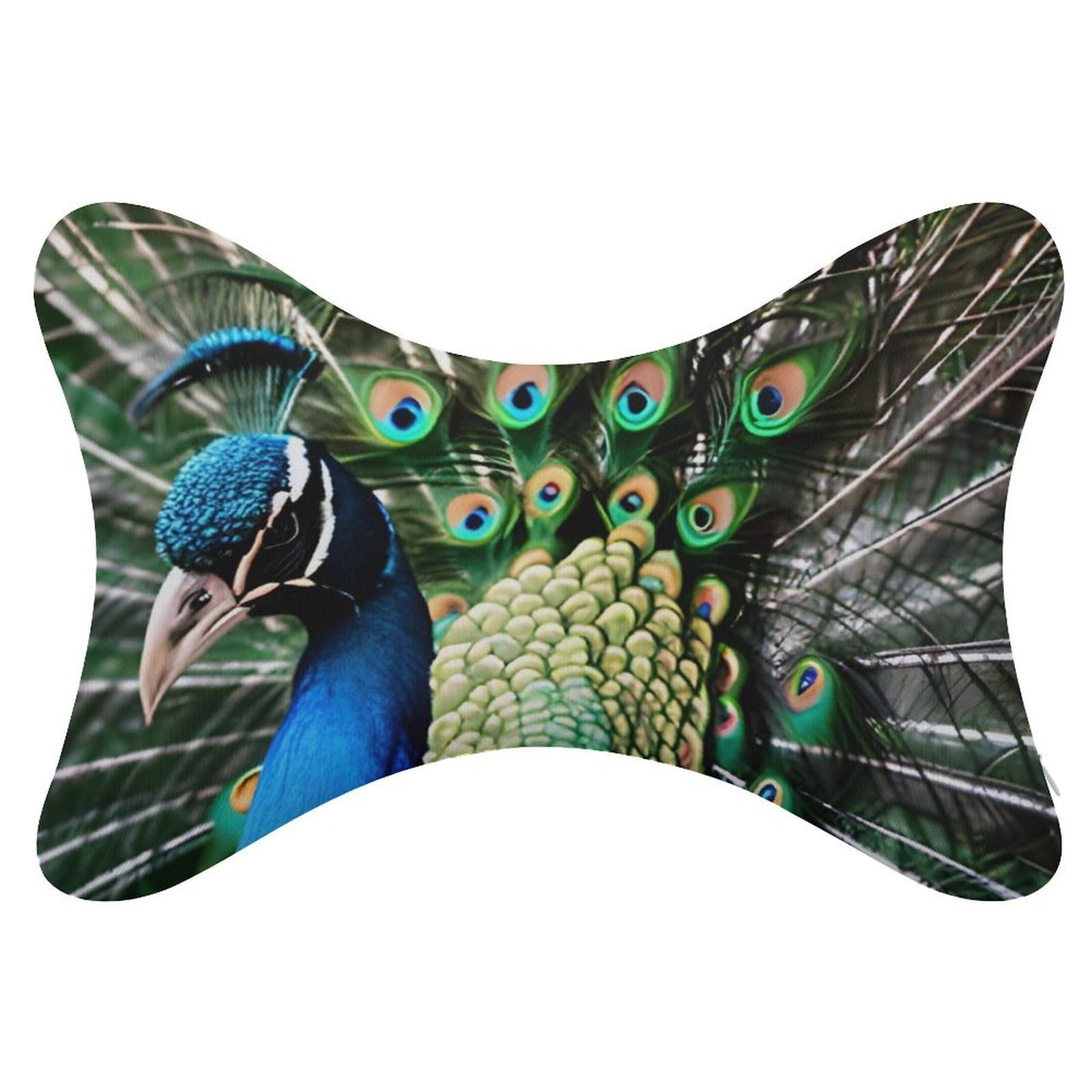 JTREHY - Dog Bone Shaped Car Neck Pillow Headrest Neck Back Chiropractor Adjustable Strap Sofa Lounge Chair for Car Seat