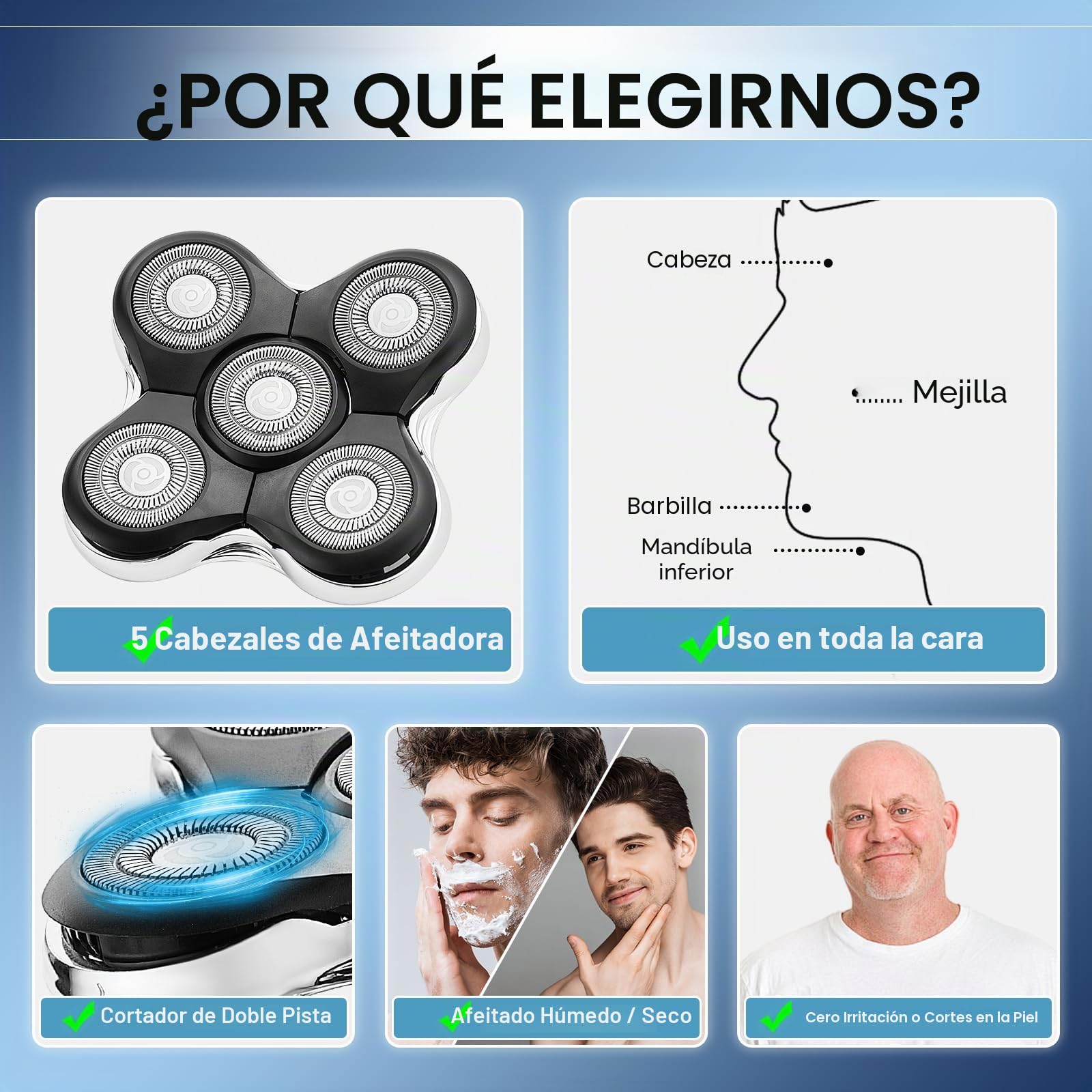 Cabezales de repuesto para afeitadora compatibles con afeitadora Remington XR1500,XR1501 und RX5 Ultimate Series