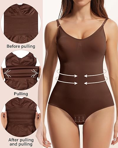 Miniatura 6 de J-pone Body moldeador de 3 piezas con control de abdomen para mujer, bragas para levantar glúteos, elástico, adelgazante, moldeador corporal