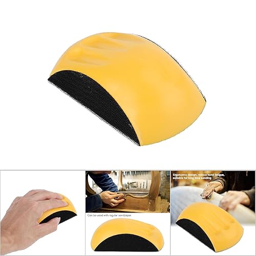 Miniatura 4 de Bloque de lijado, herramienta de lijadora, lijadora manual, bloque de lijado manual de gancho y bucle, almohadilla de lijado redonda, placa de