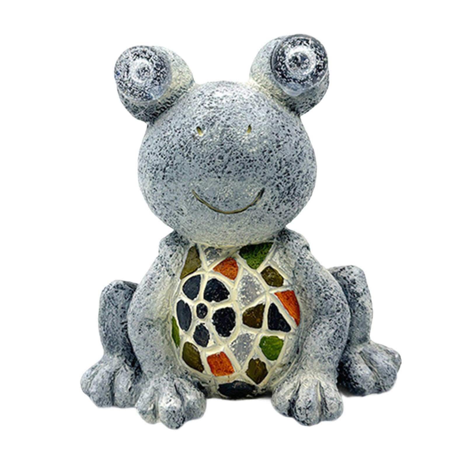 Sculpture de jardin grenouille solaire pour décoration extérieure