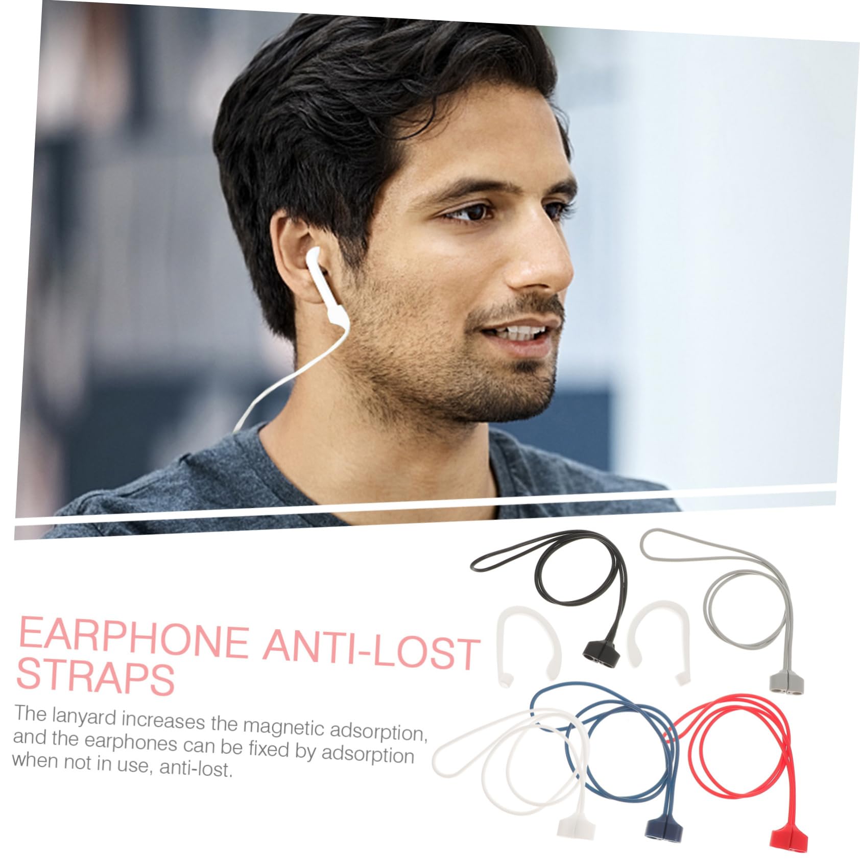 DOITOOL 3 Juegos De Cordones Magnéticos Para Auriculares Deportivos De Silicona Con Diseño De Collar.