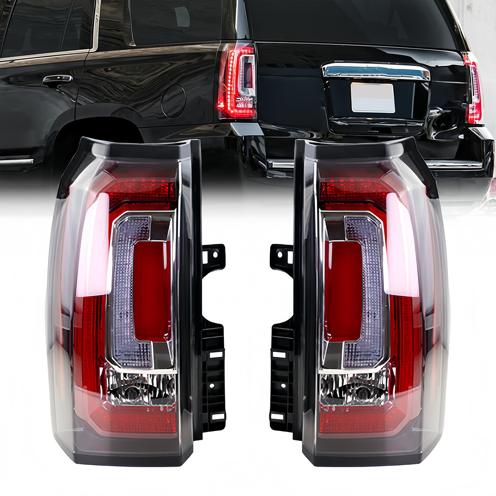 KOONDHEEND Left Driver Side LED Tail Light Assembly for 2015 2016 2017 2018 2019 2020 GMC Yukon/Yukon XL Denali SLE SLT | Replaces GM2800268 84536242 23380459 | Rear Brake Turn Signal Reverse Lamp