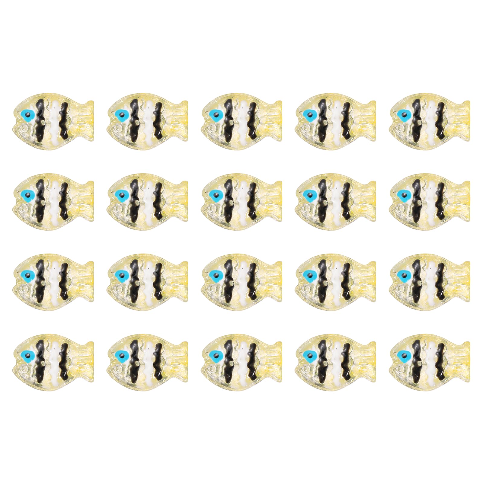 Perles en verre poisson jaune fabrication bijoux colliers loisirs